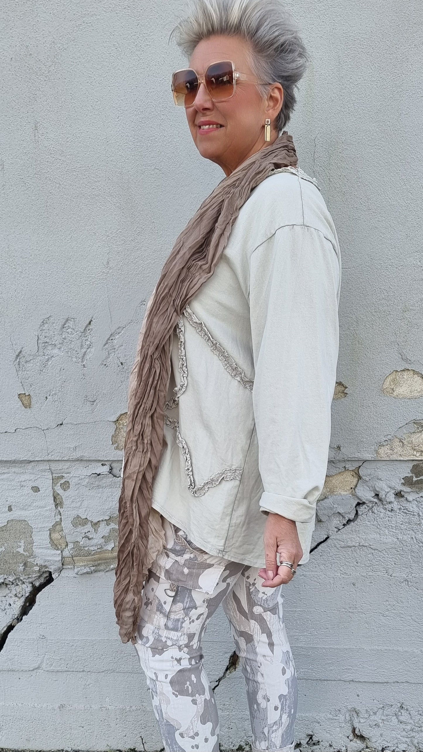 Beige topp med stjerne