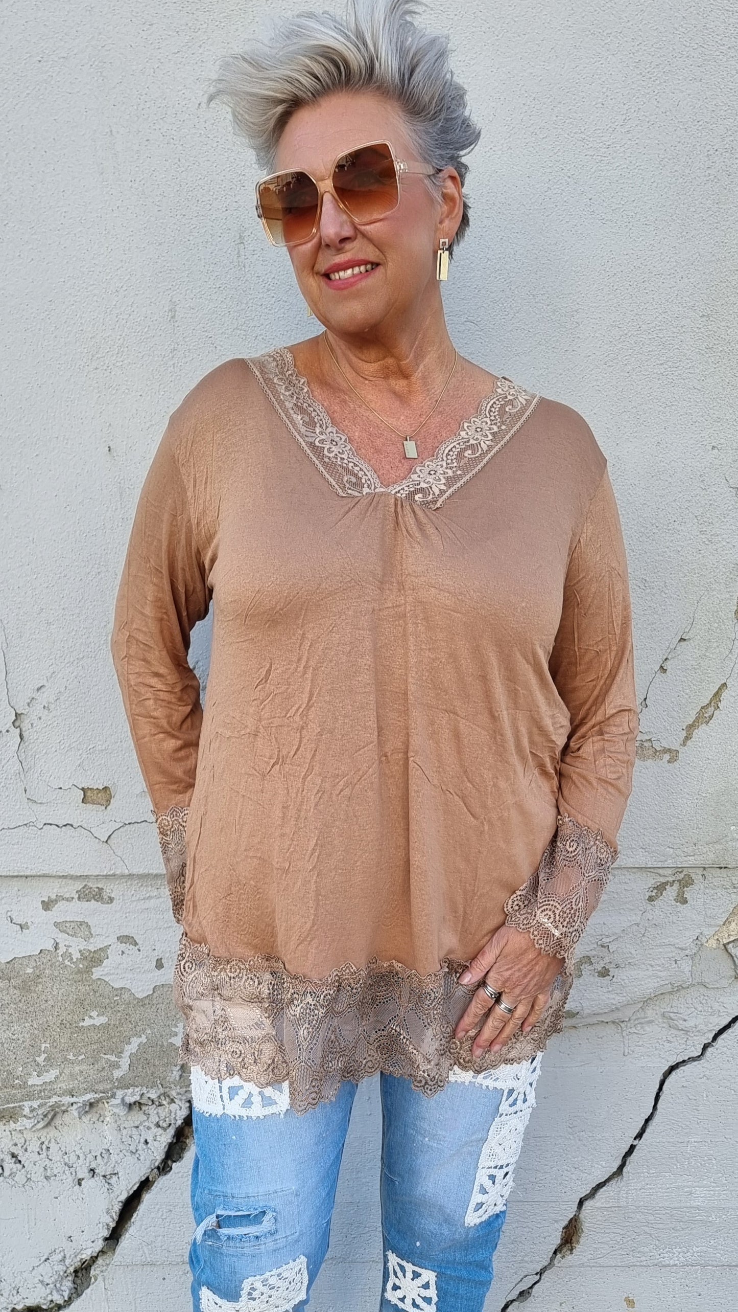 Frenchy topp camel