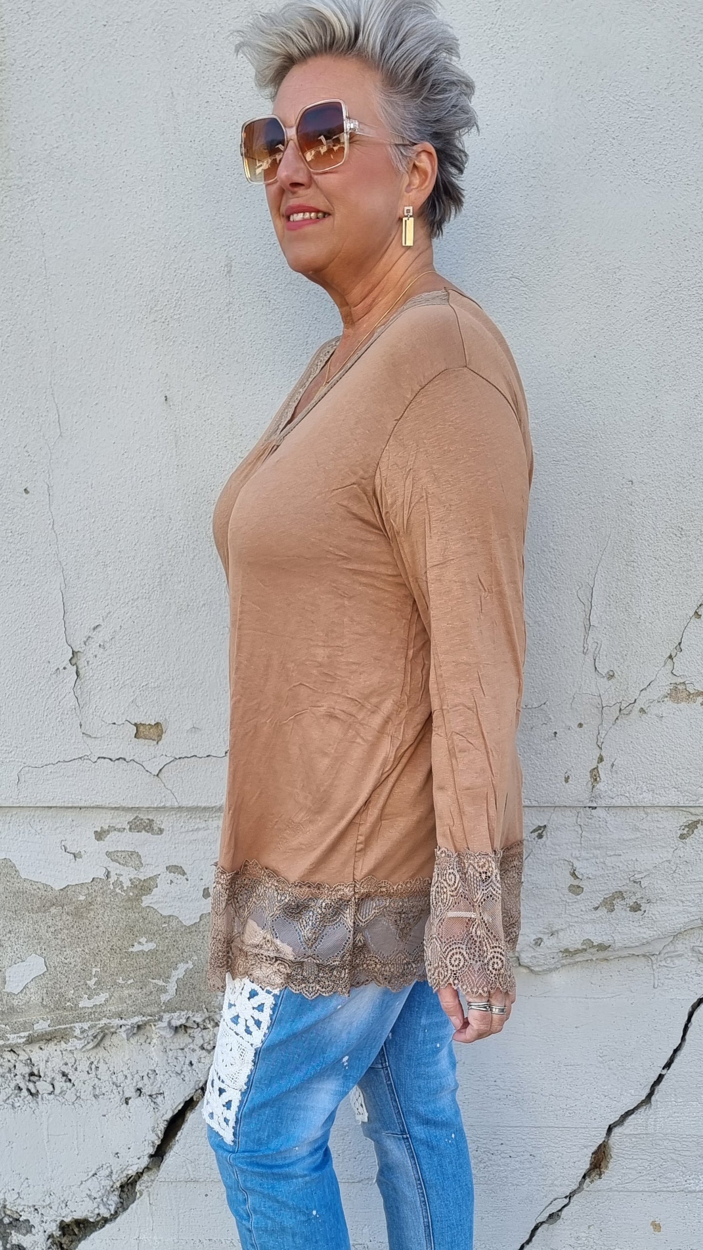 Frenchy topp camel