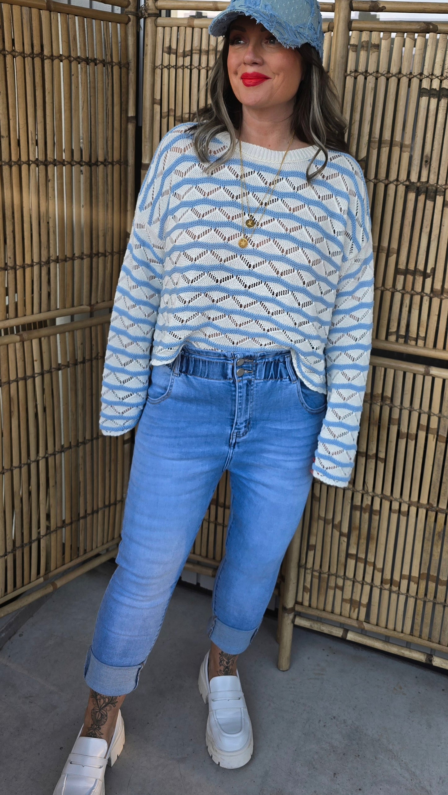 Jeans mom fit strikk