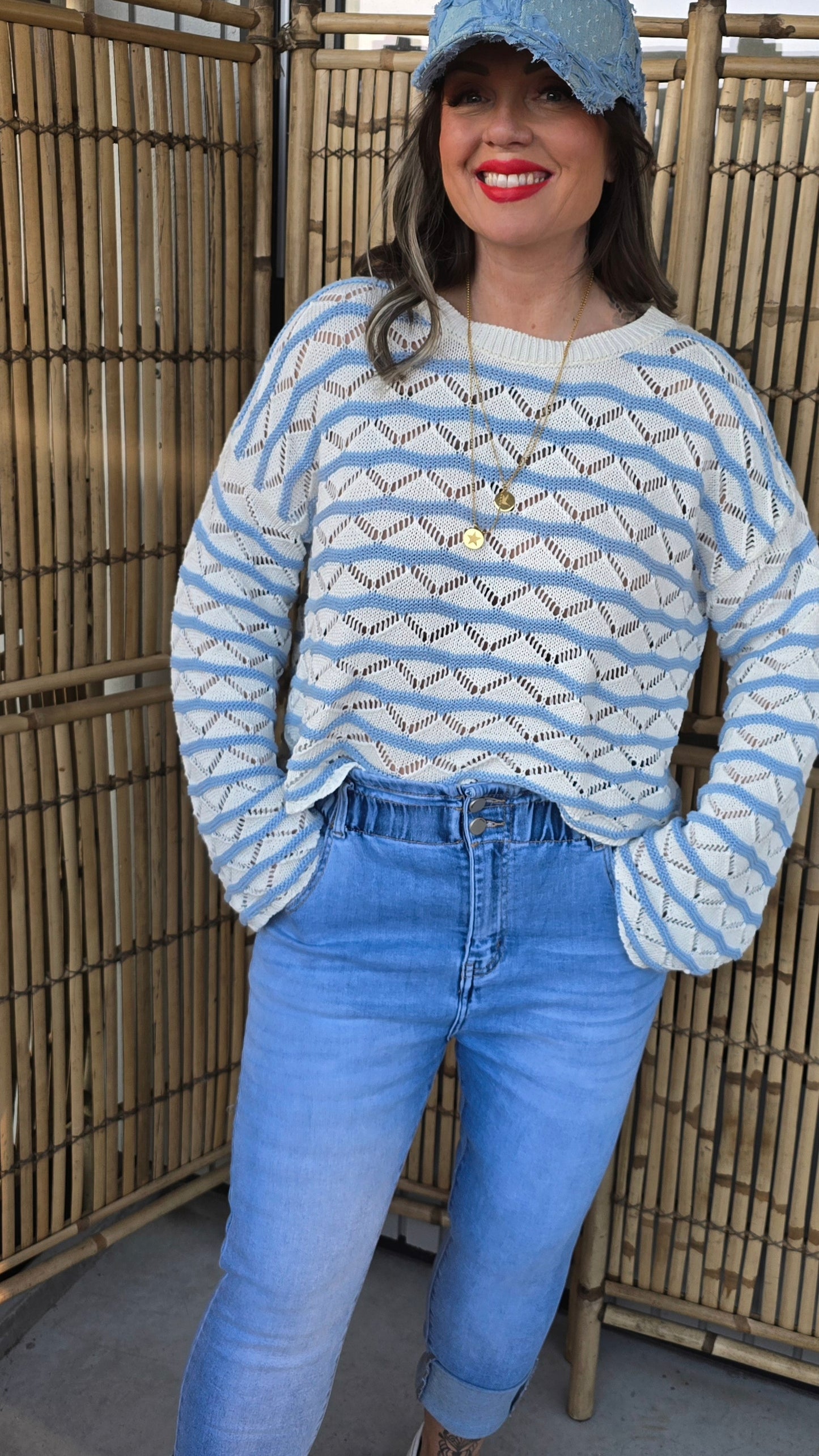 Jeans mom fit strikk