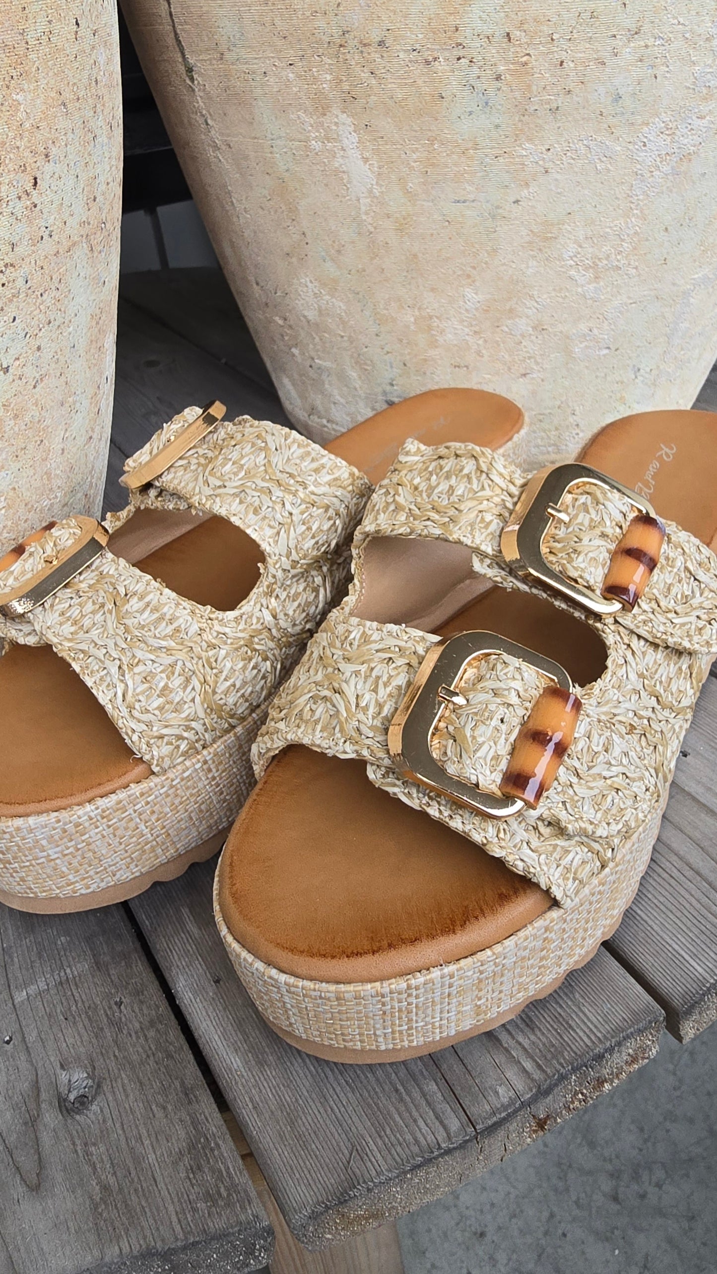 Josefine platå sandal beige