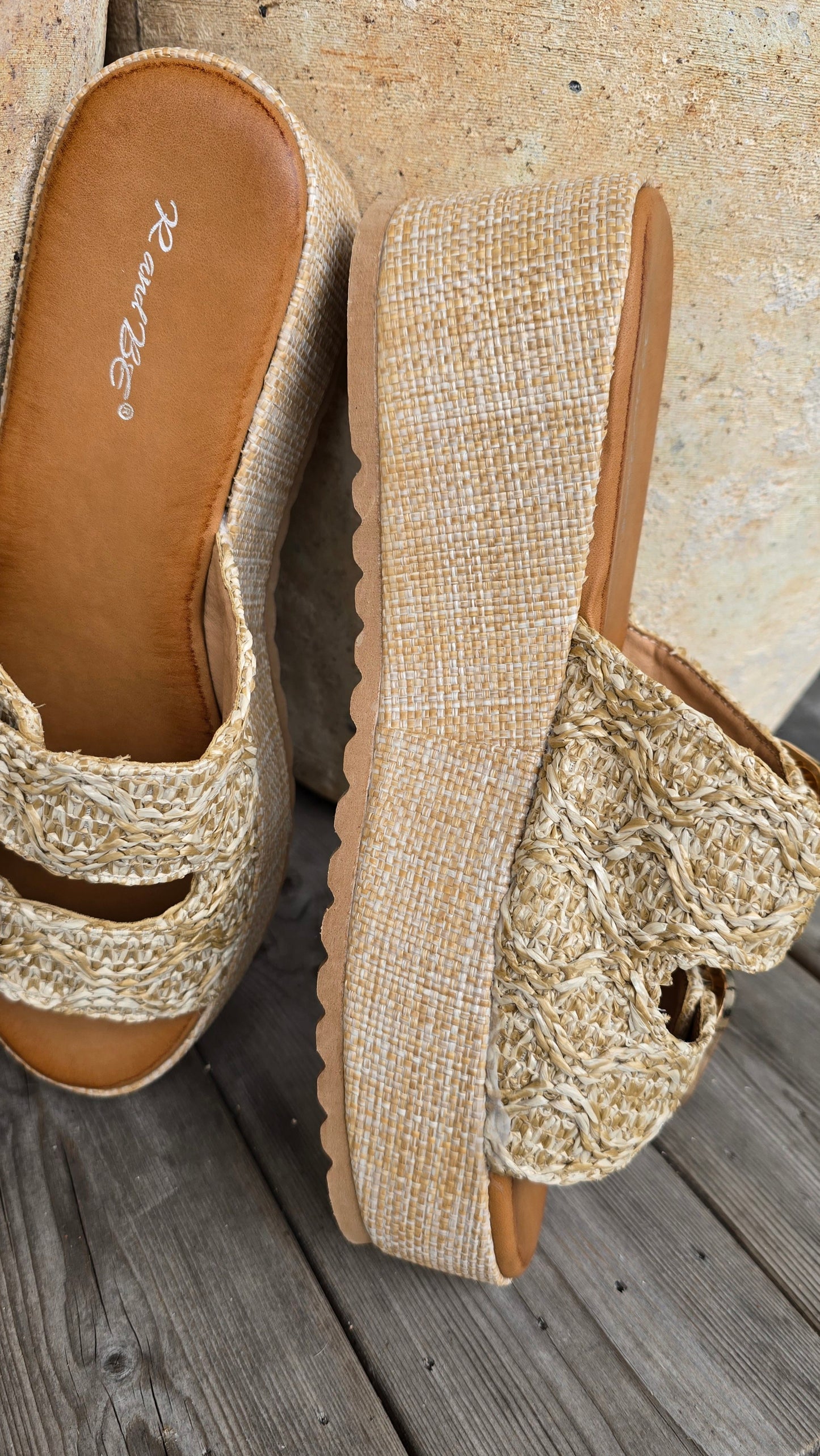 Josefine platå sandal beige