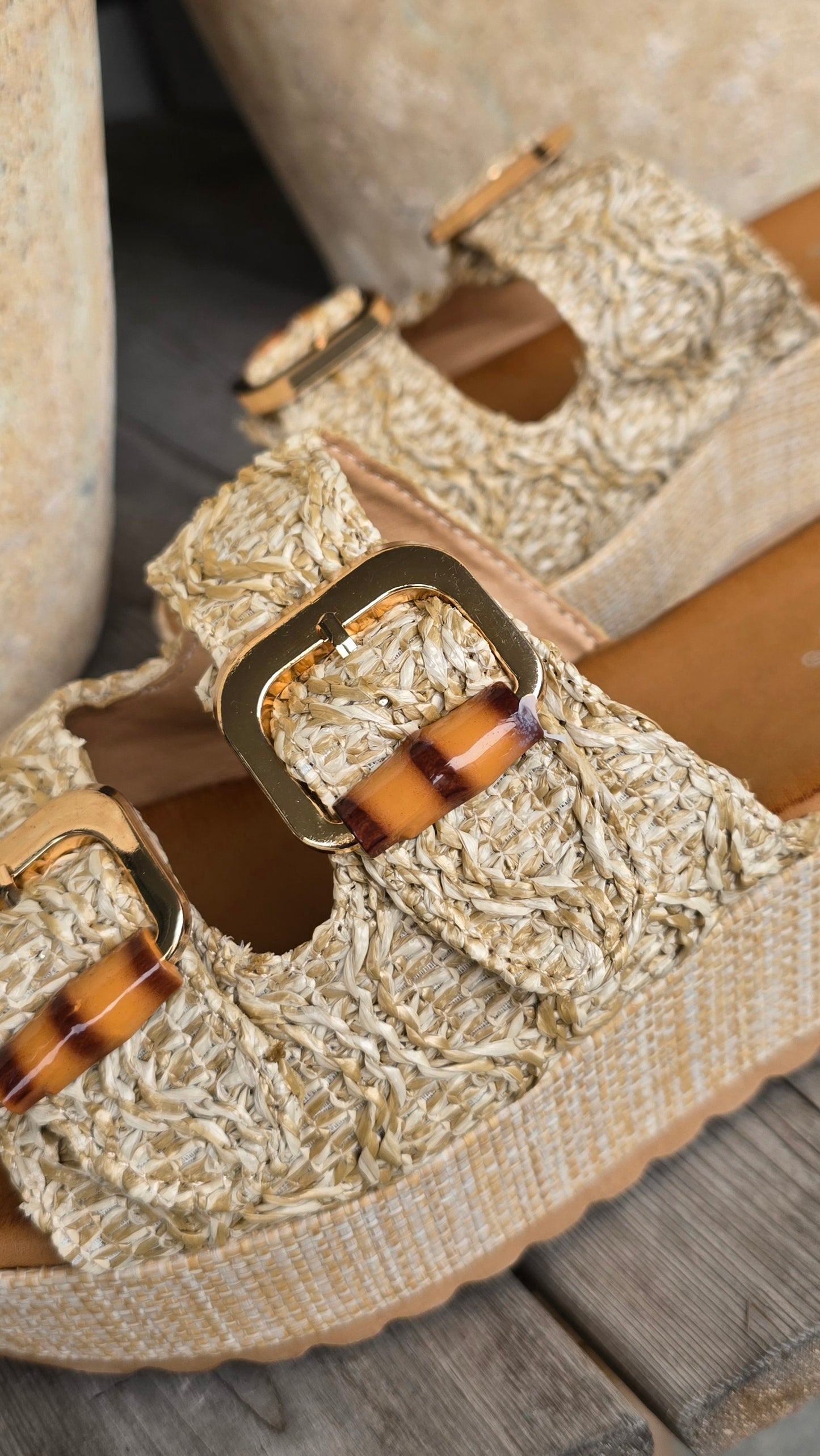 Josefine platå sandal beige