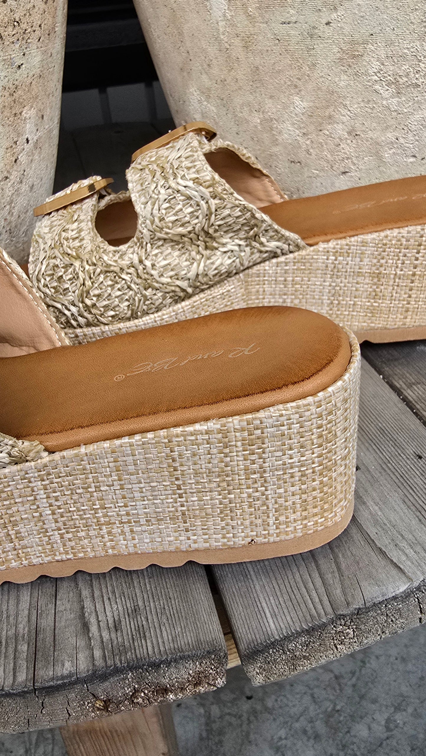 Josefine platå sandal beige