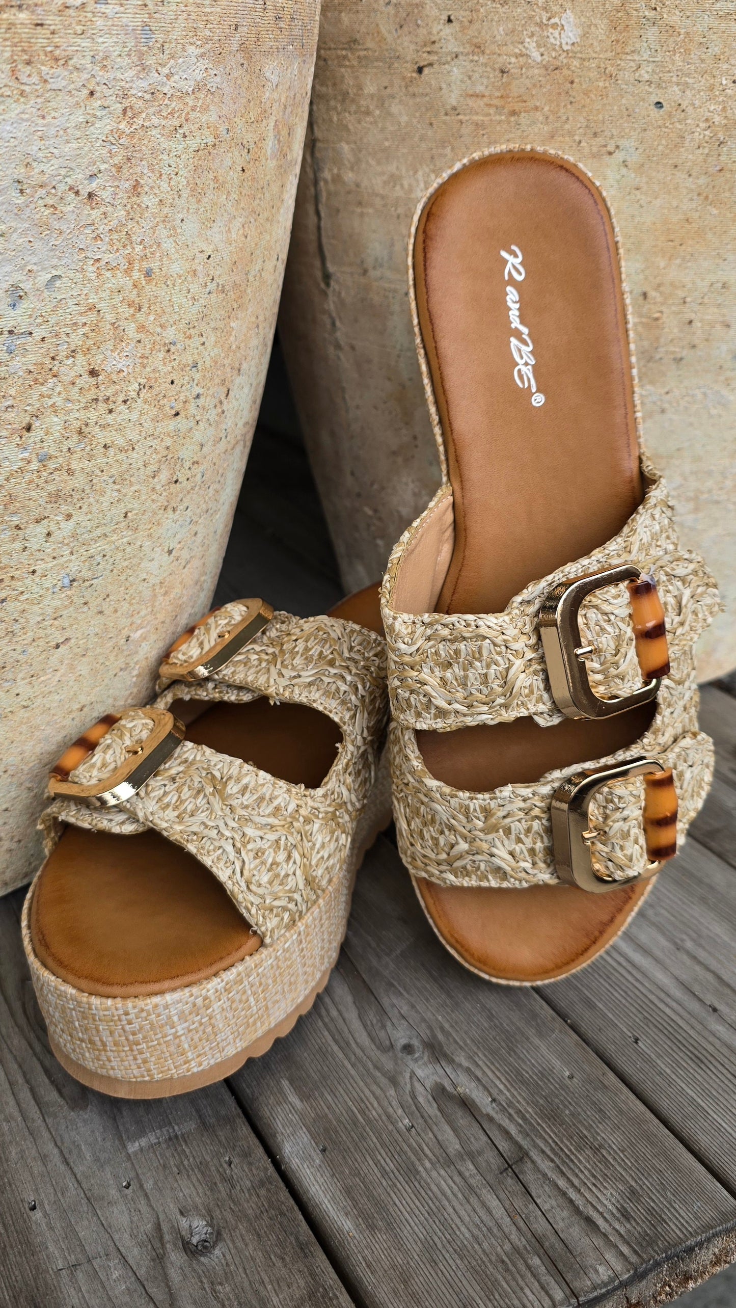 Josefine platå sandal beige