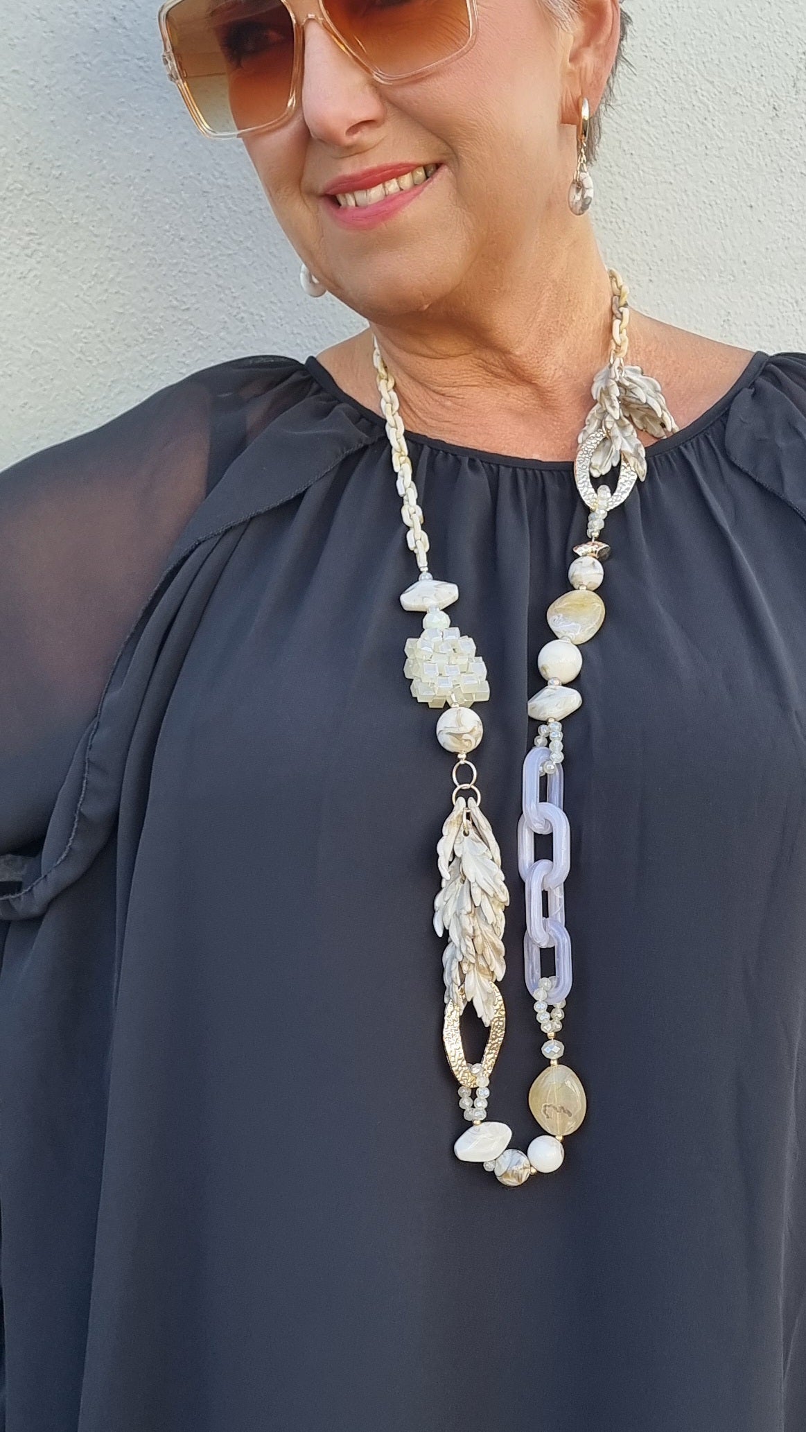 Lydia halskjede beige