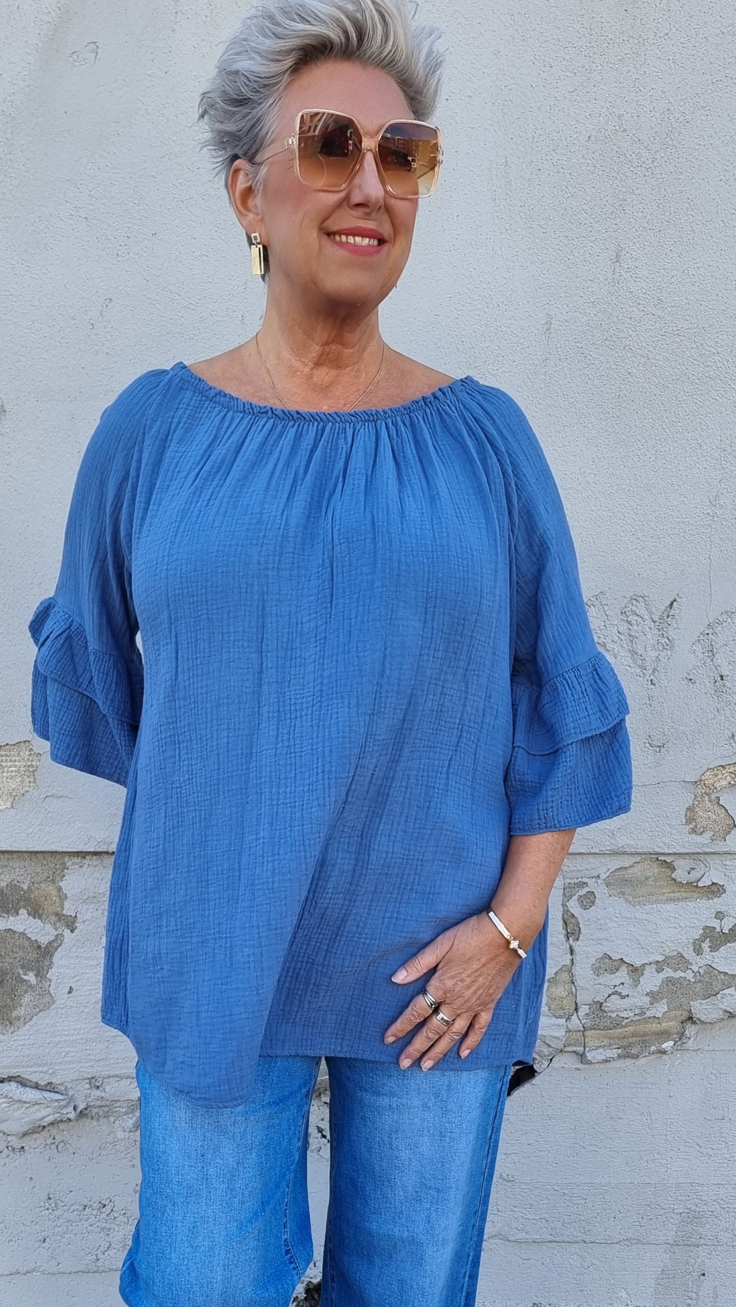 Mathilda bluse blå