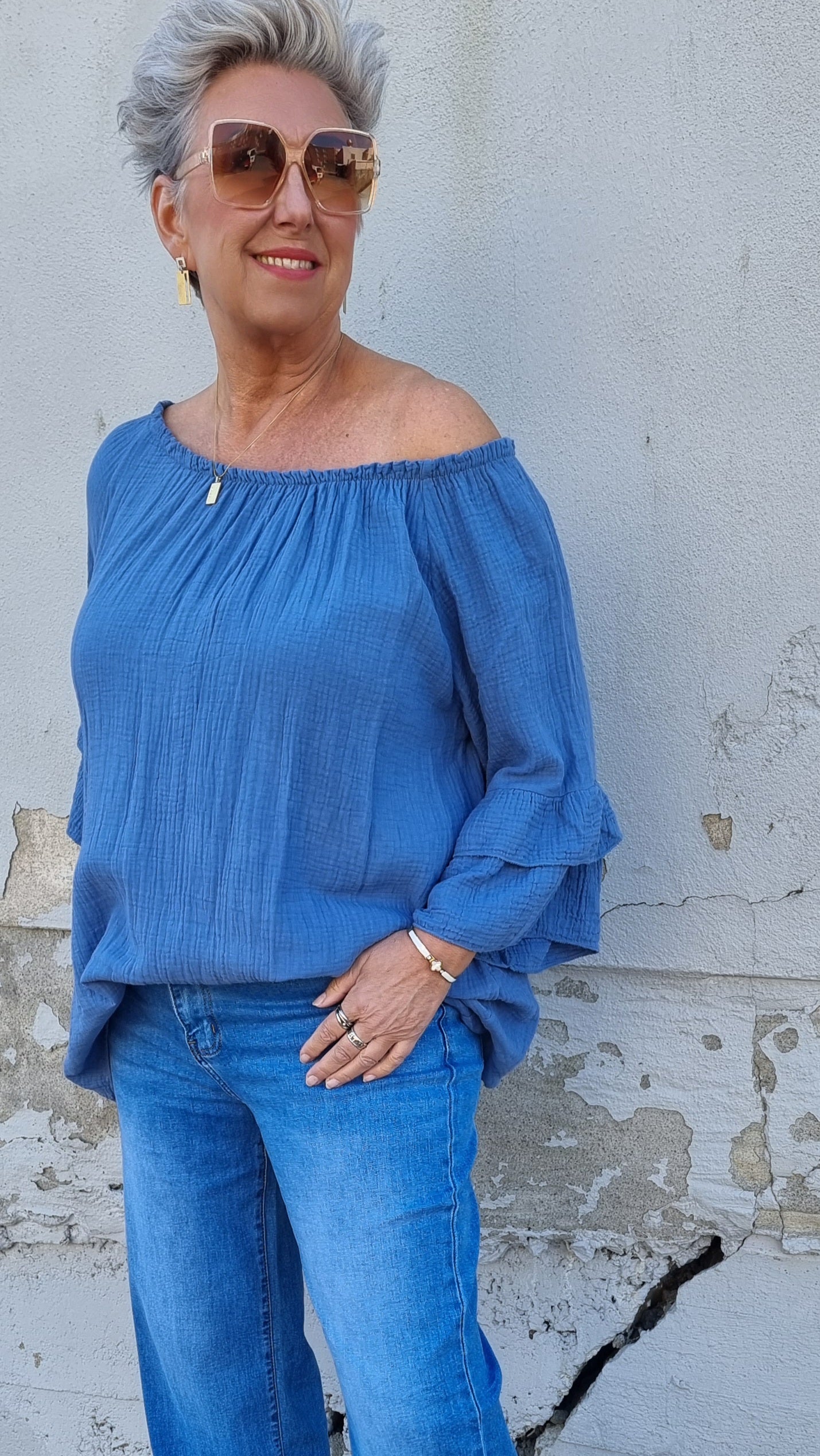 Mathilda bluse blå
