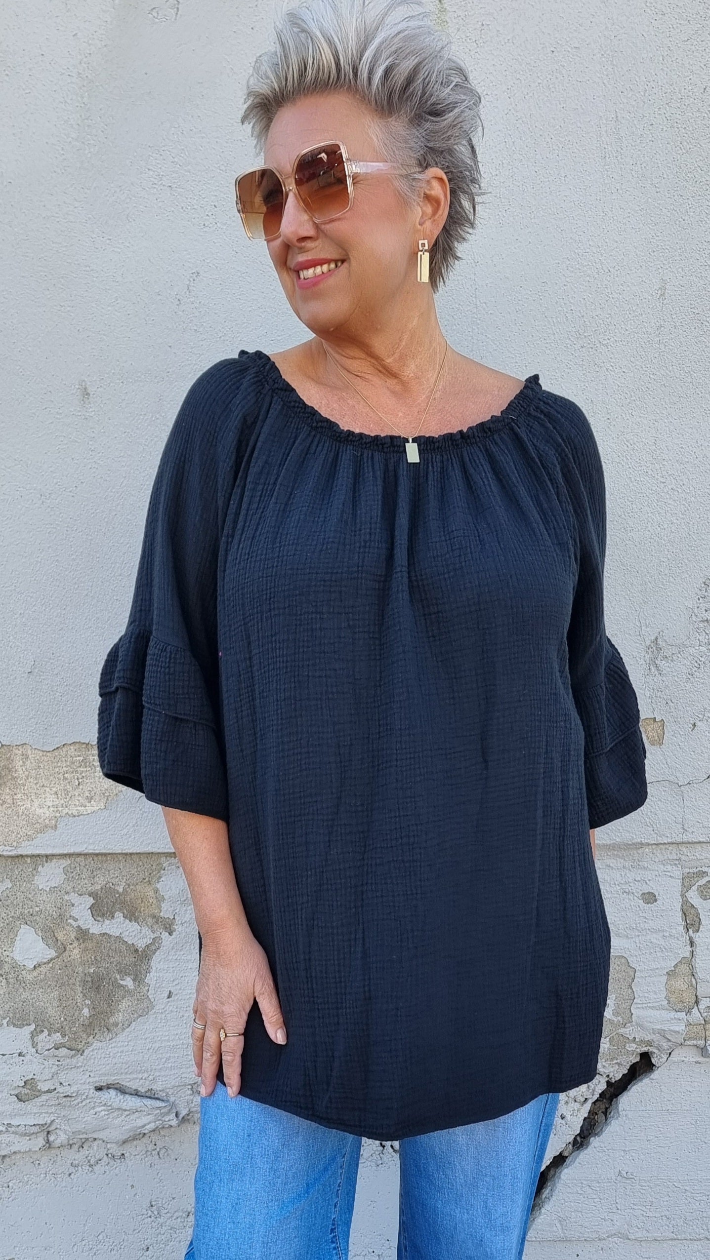 Mathilda bluse sort
