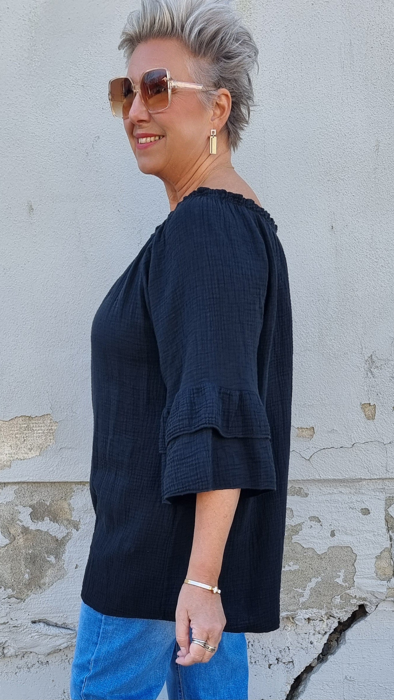 Mathilda bluse sort