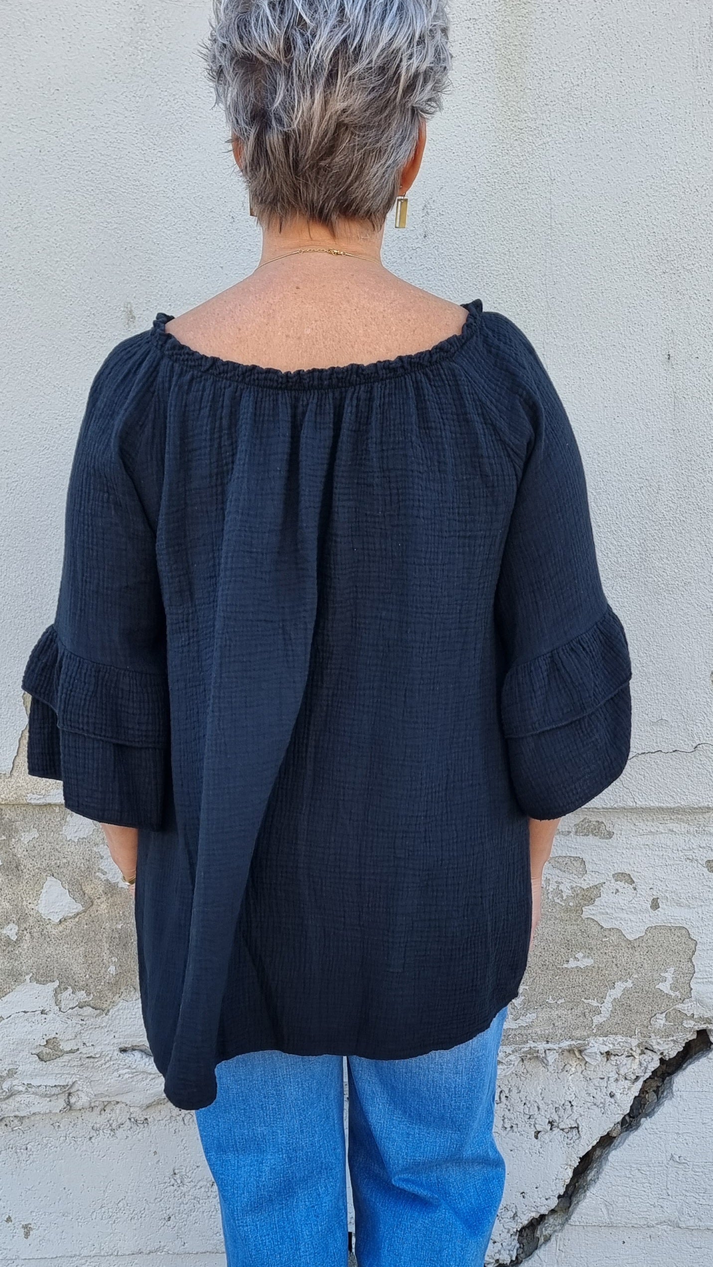 Mathilda bluse sort