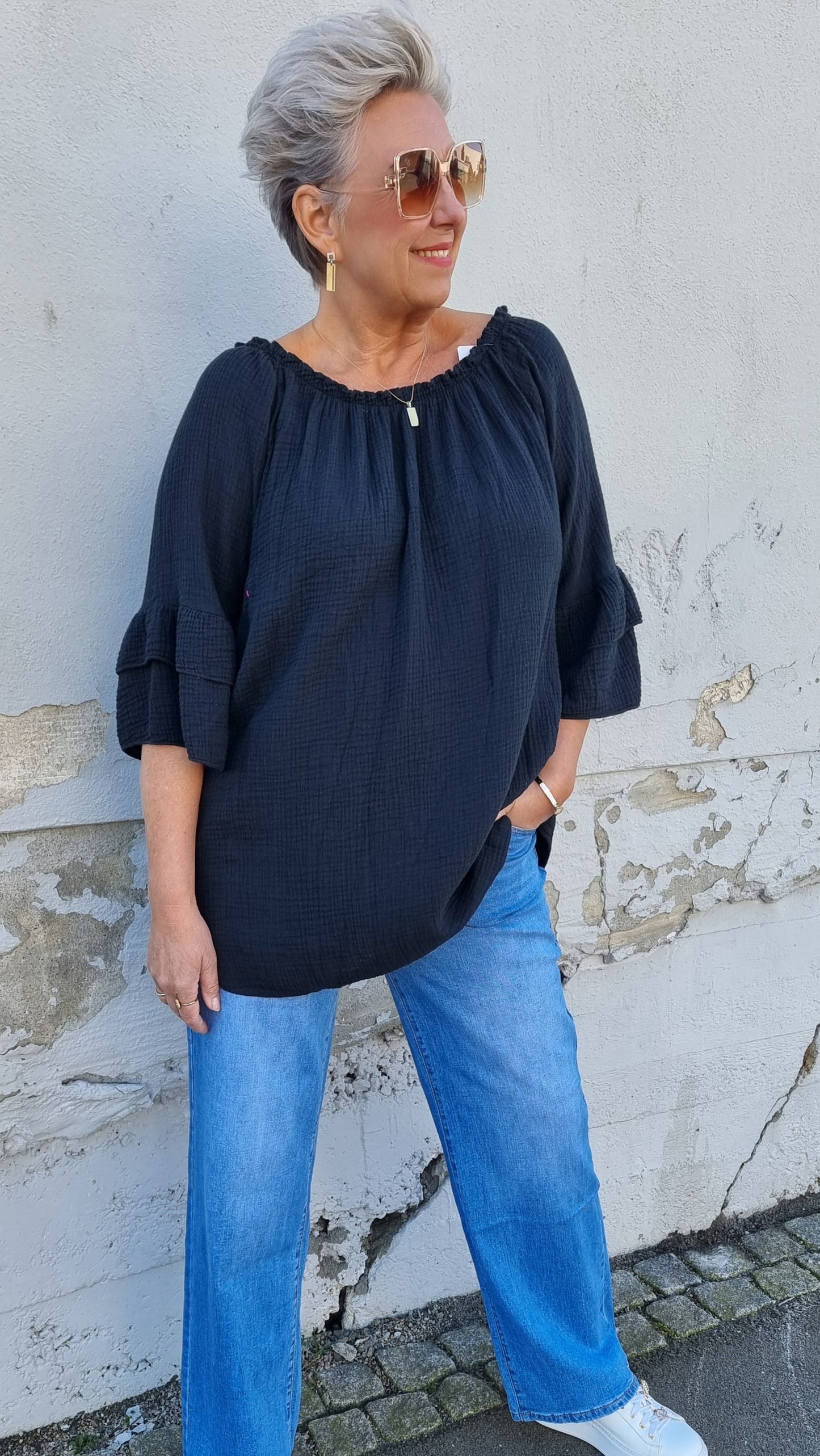 Mathilda bluse sort