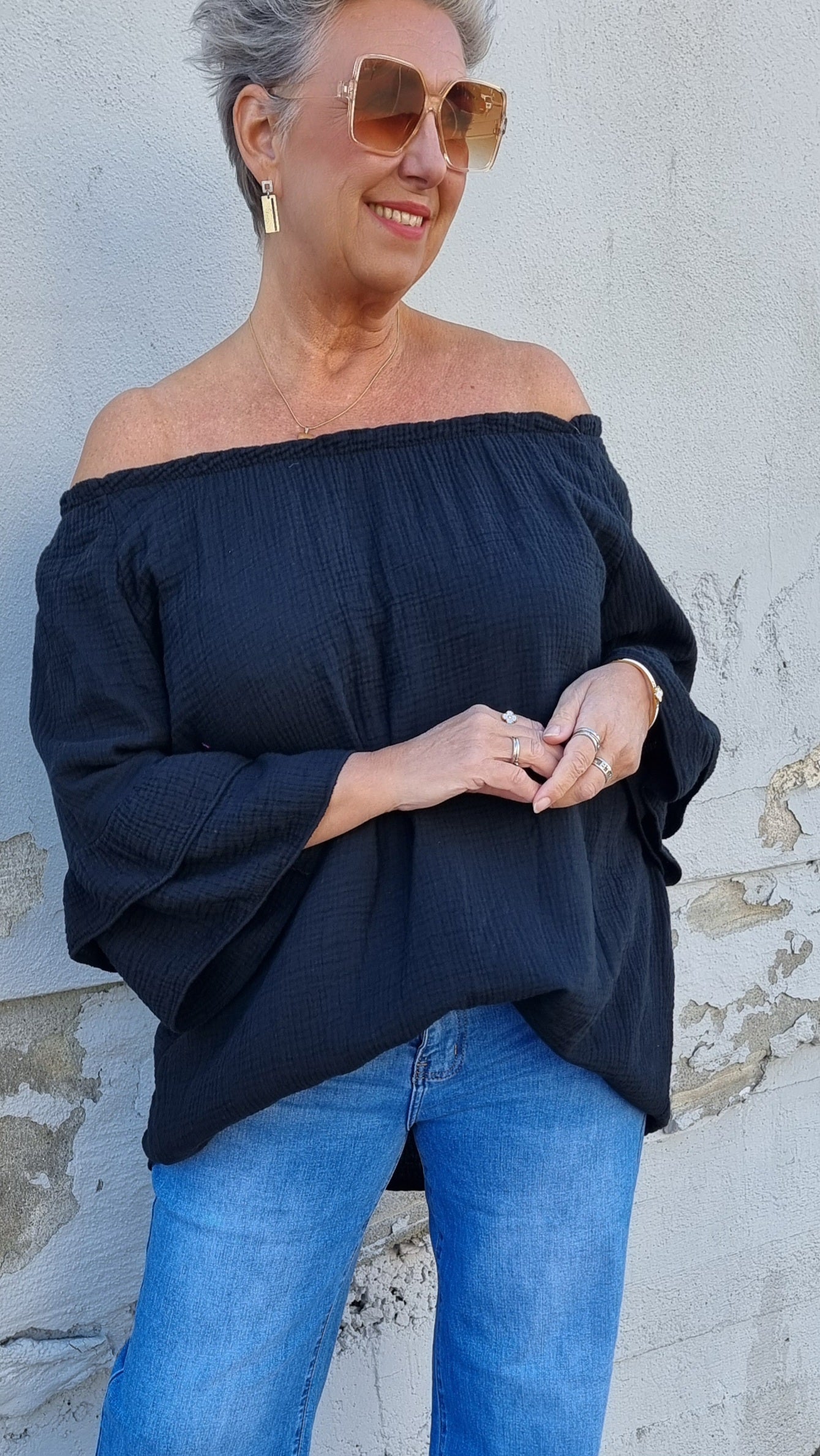 Mathilda bluse sort