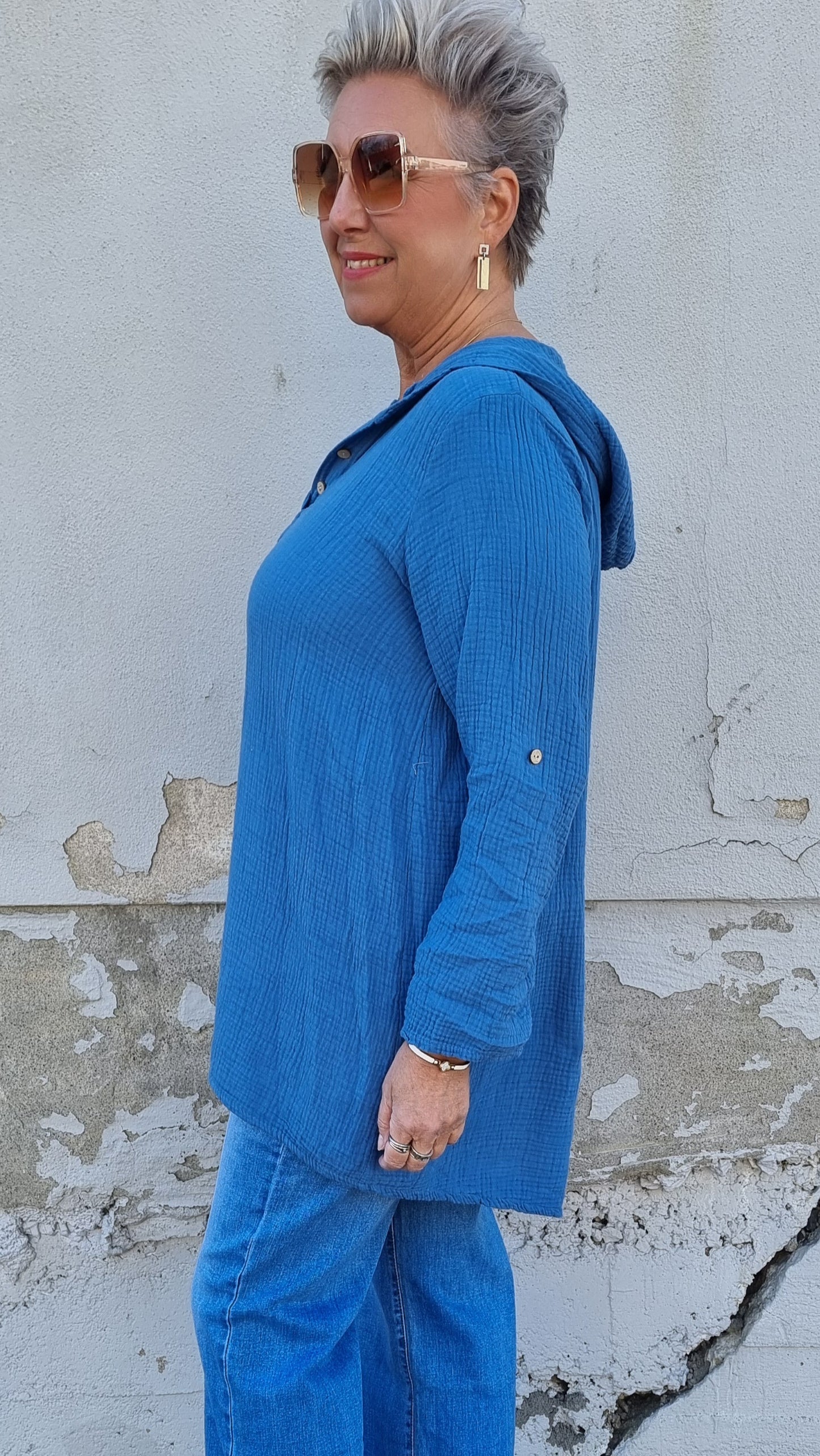 Jessica hette bluse blå