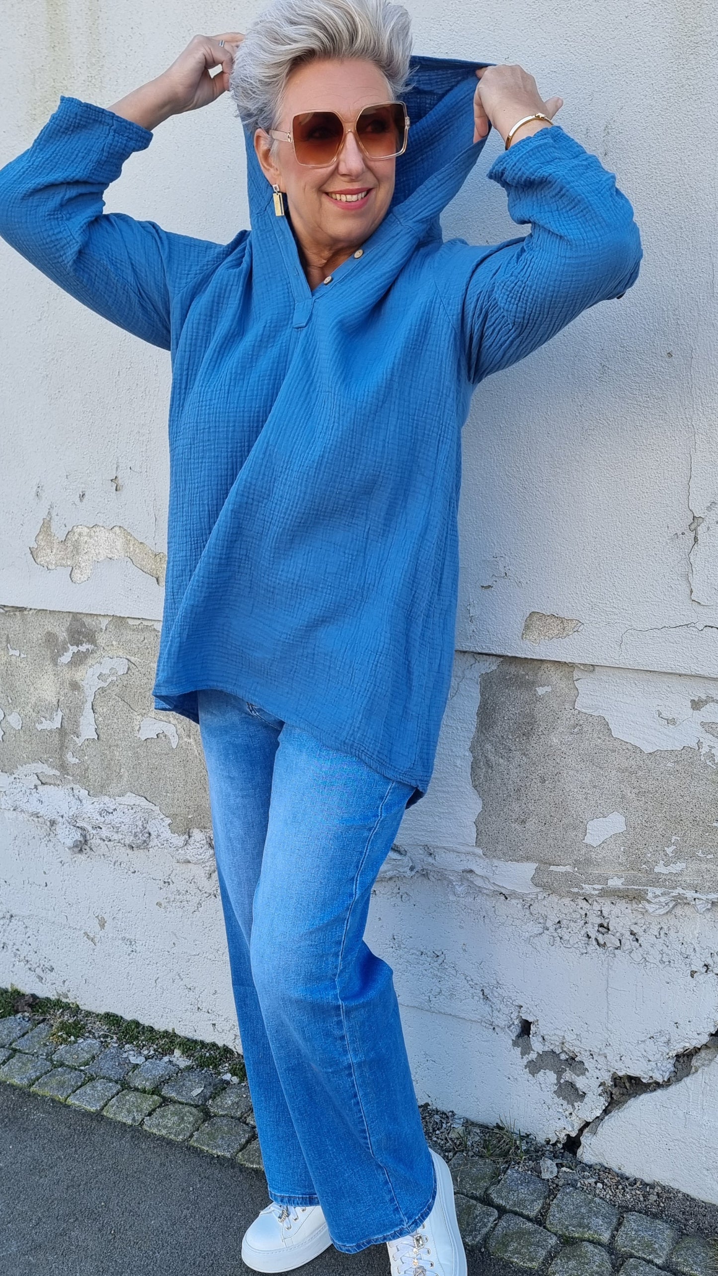 Jessica hette bluse blå