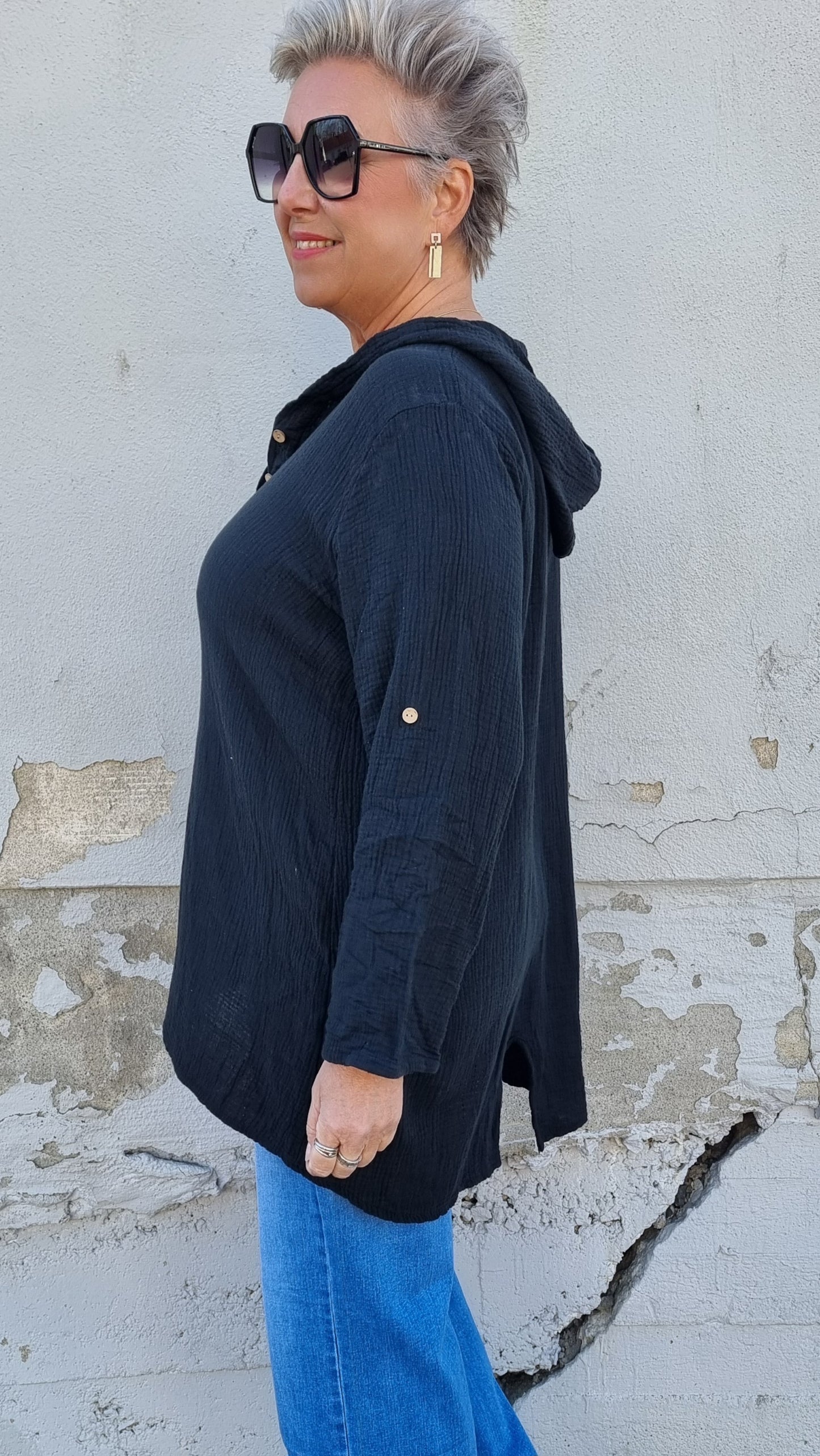 Jessica hette bluse sort