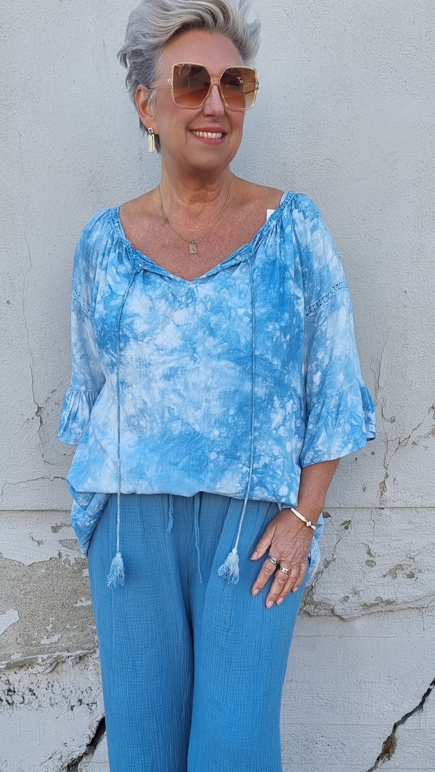 Mona bluse blå