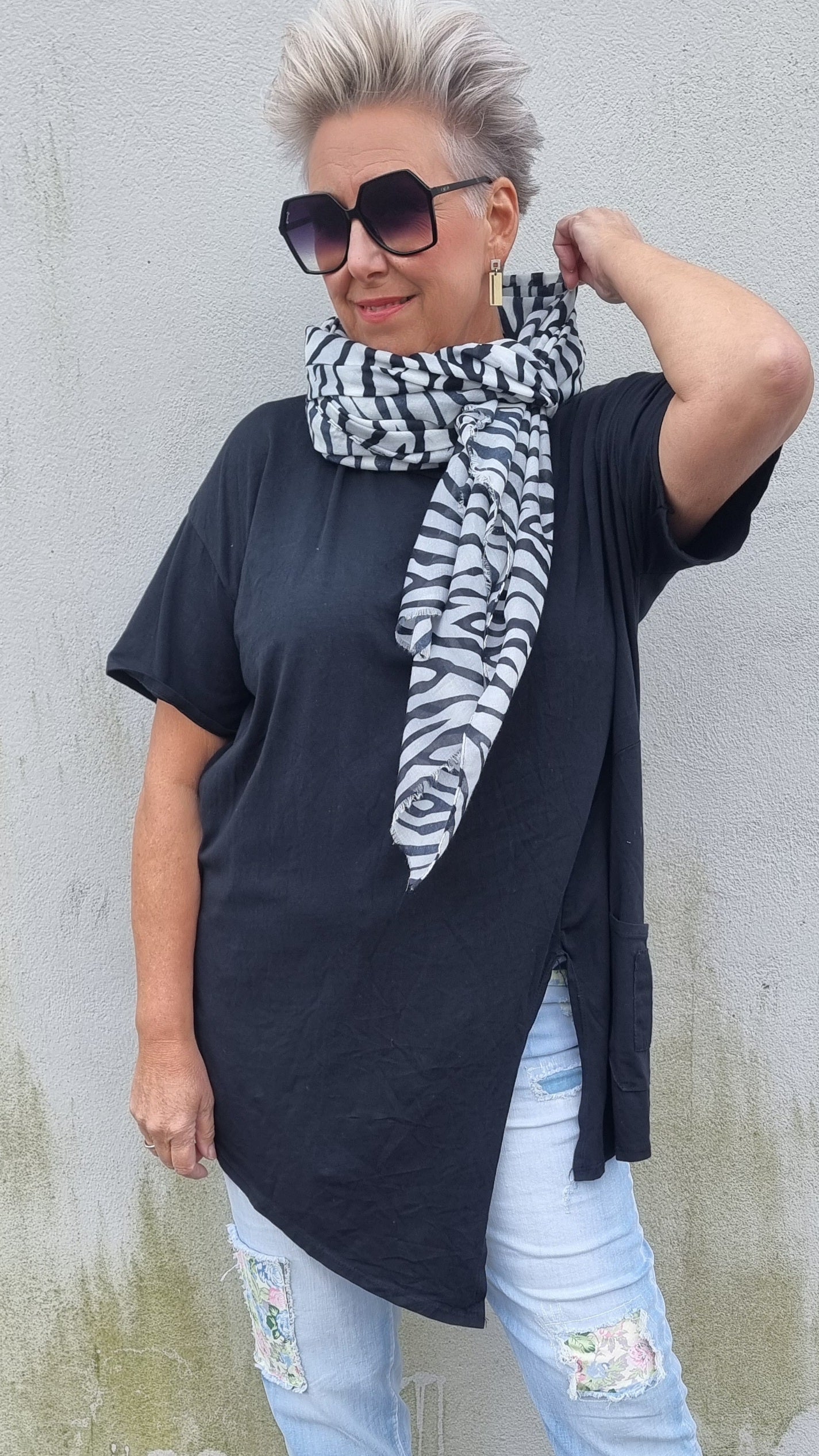 Alina skjerf grå