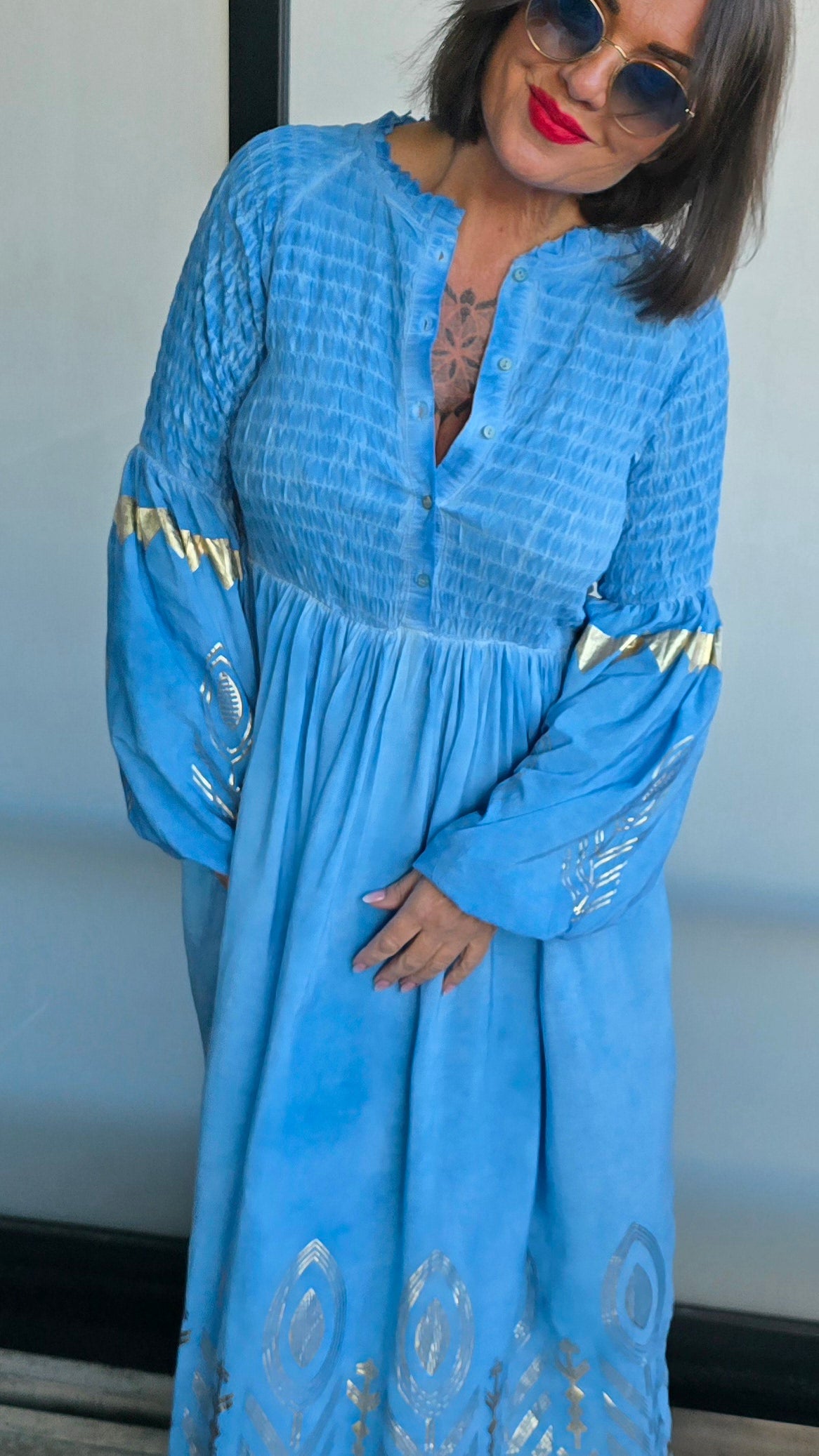 Alexandra kjole blå