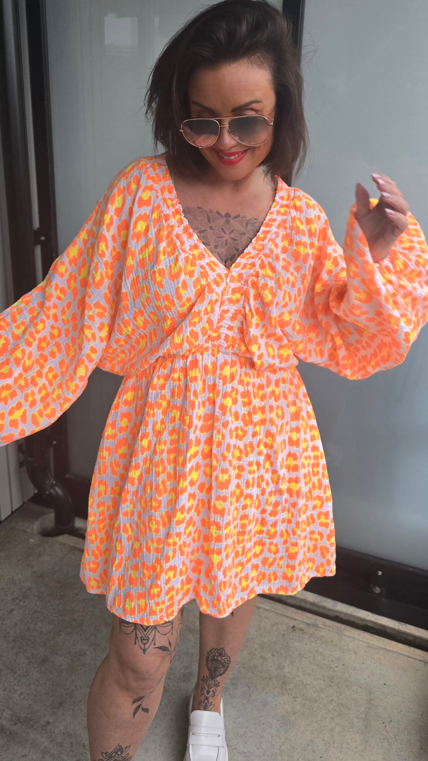 Alex leo kjole orange