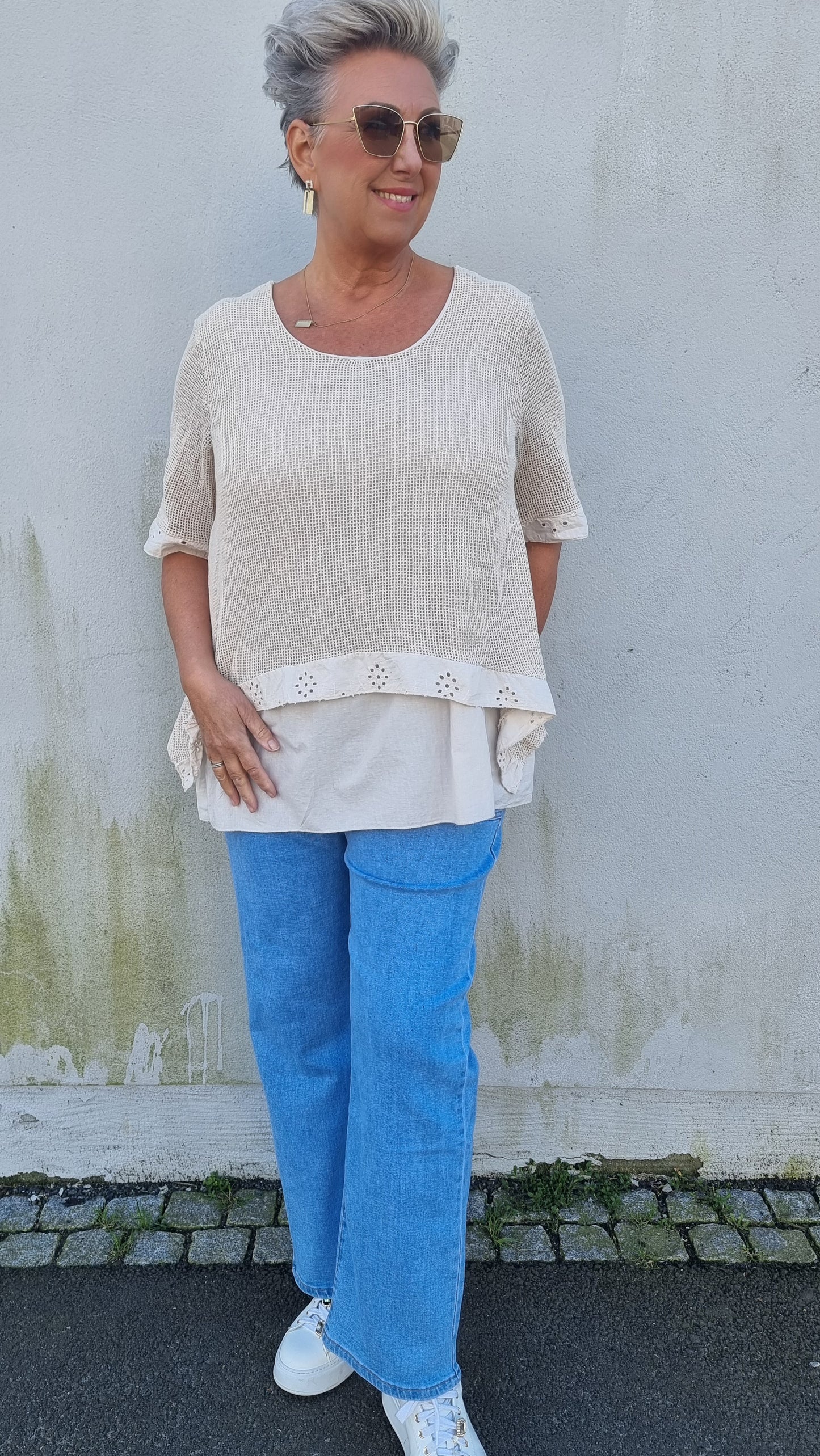 Aurora topp beige