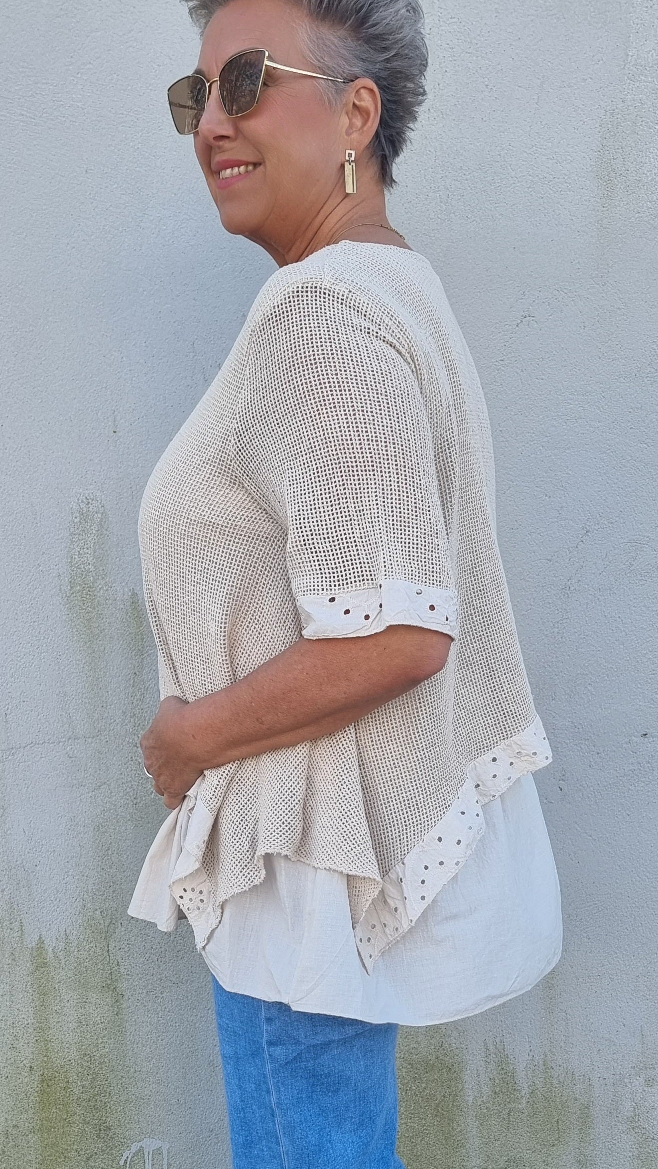 Aurora topp beige