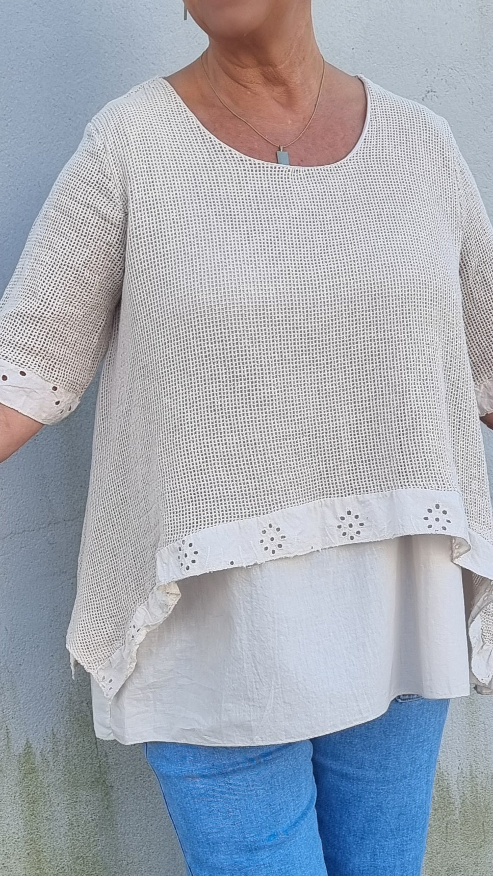 Aurora topp beige