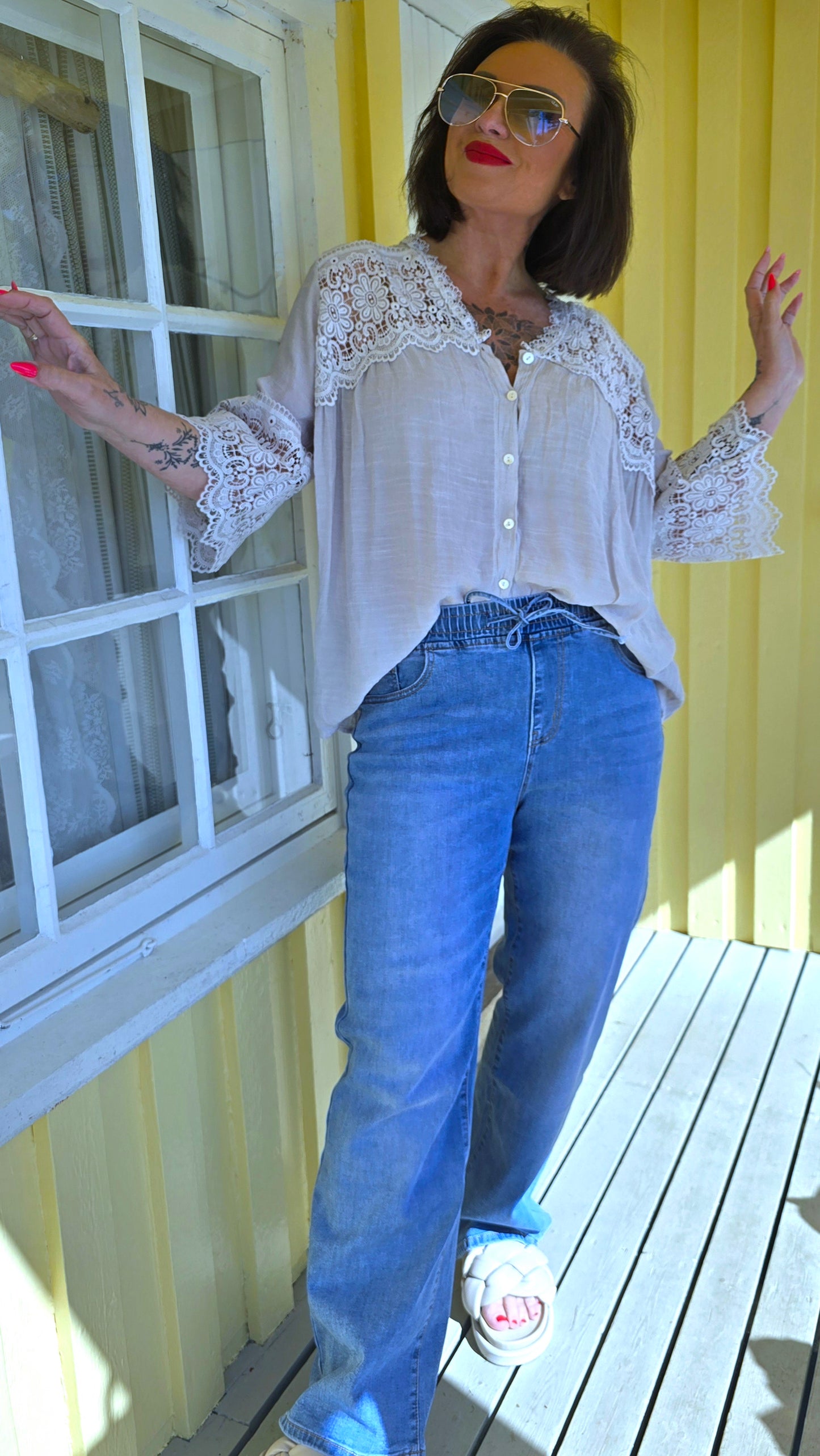 Kajsa skjorte beige