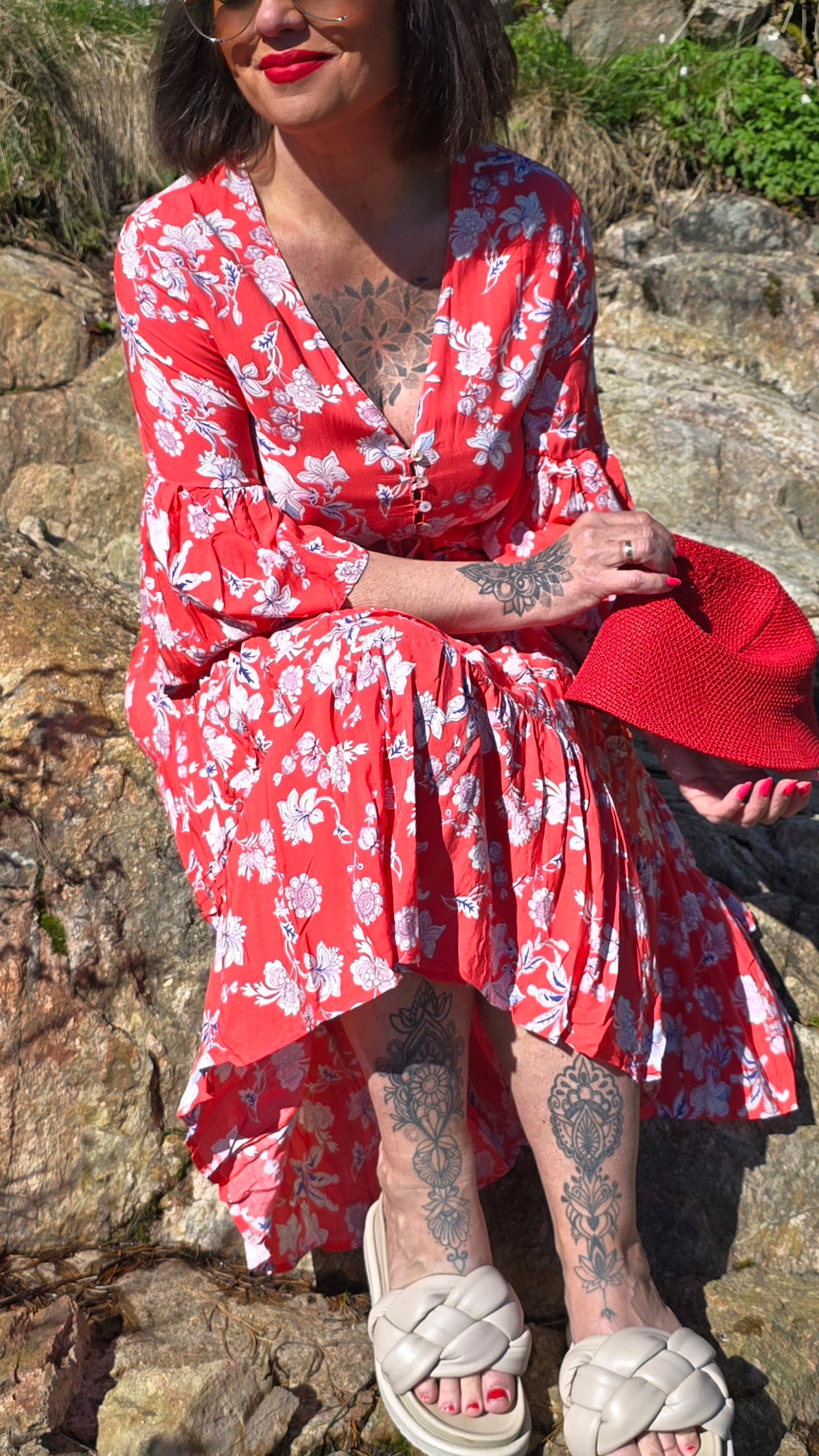 Stina kjole rød