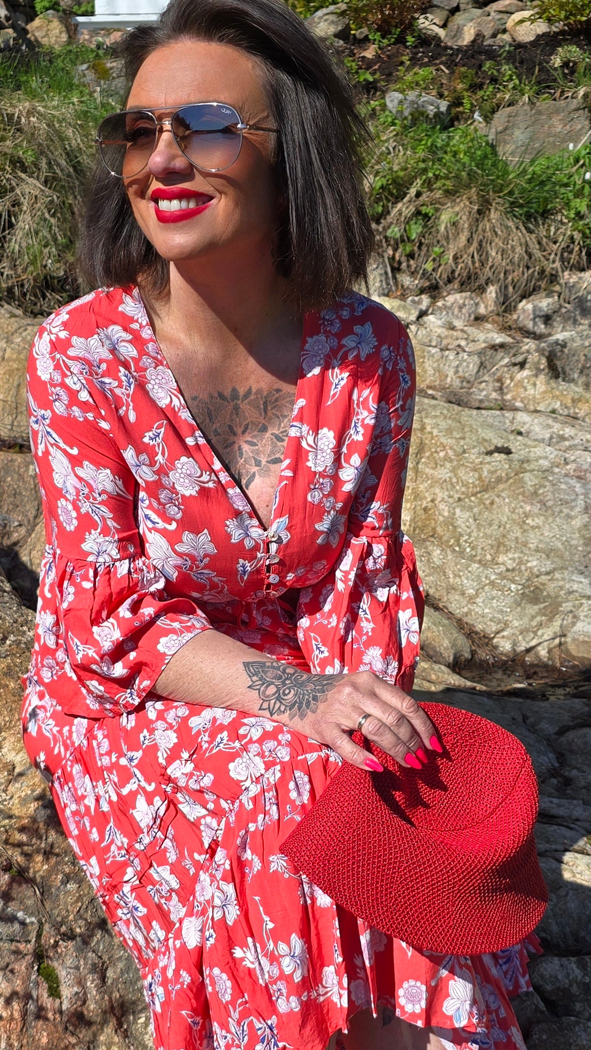 Stina kjole rød