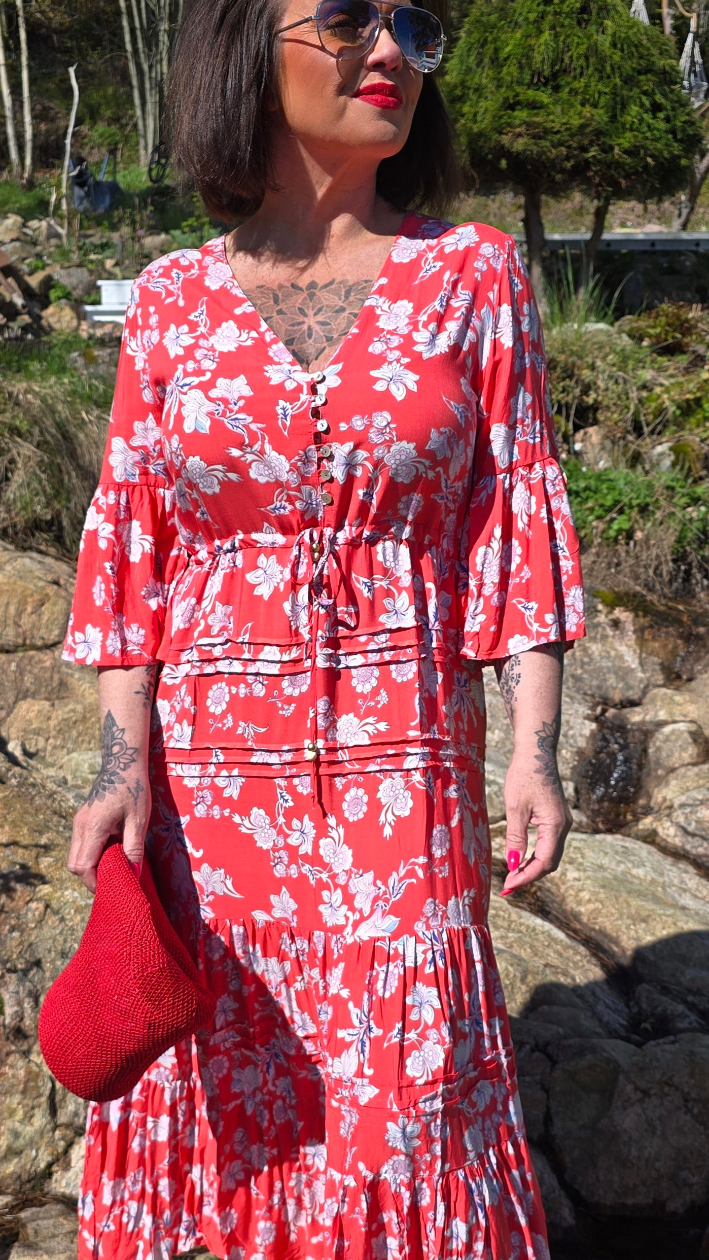 Stina kjole rød