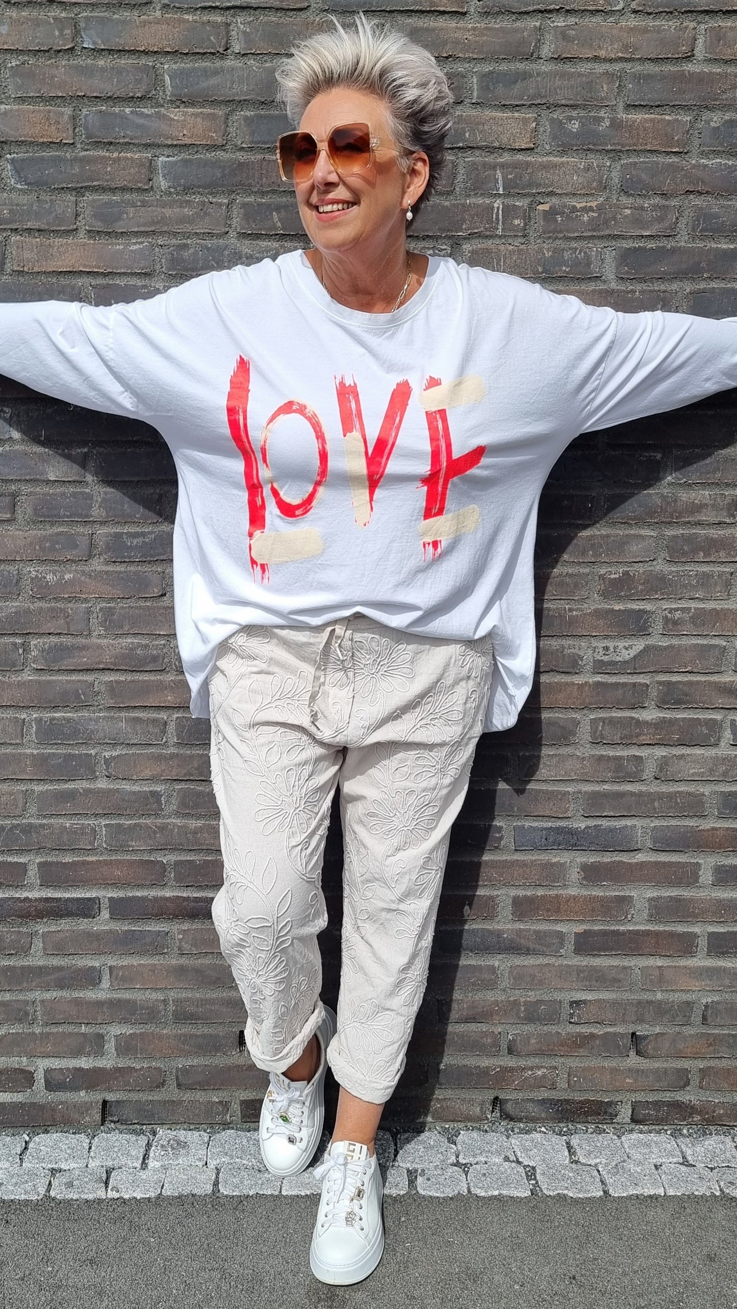 Love top hvit