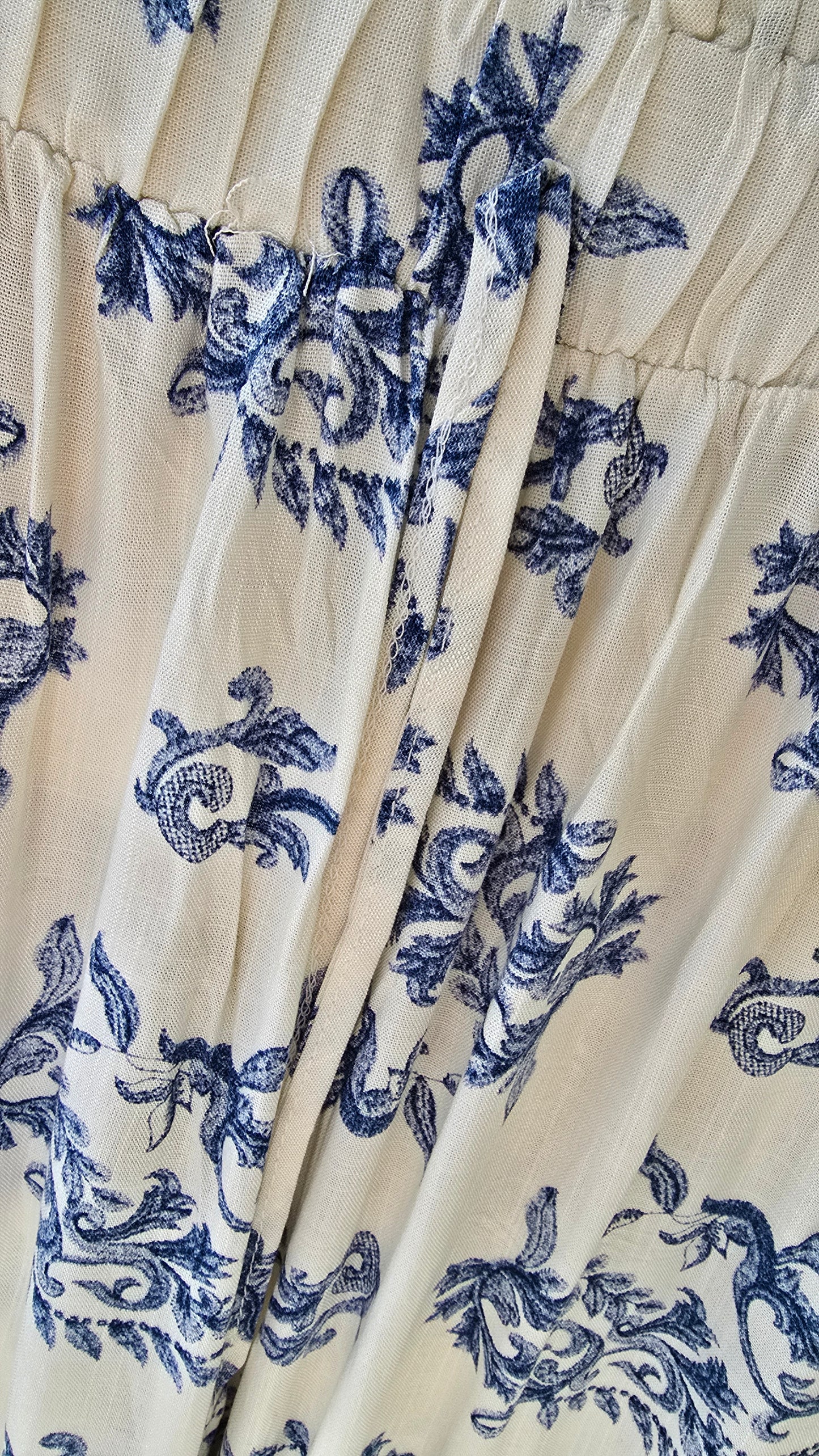 Jonna bukse med blått print