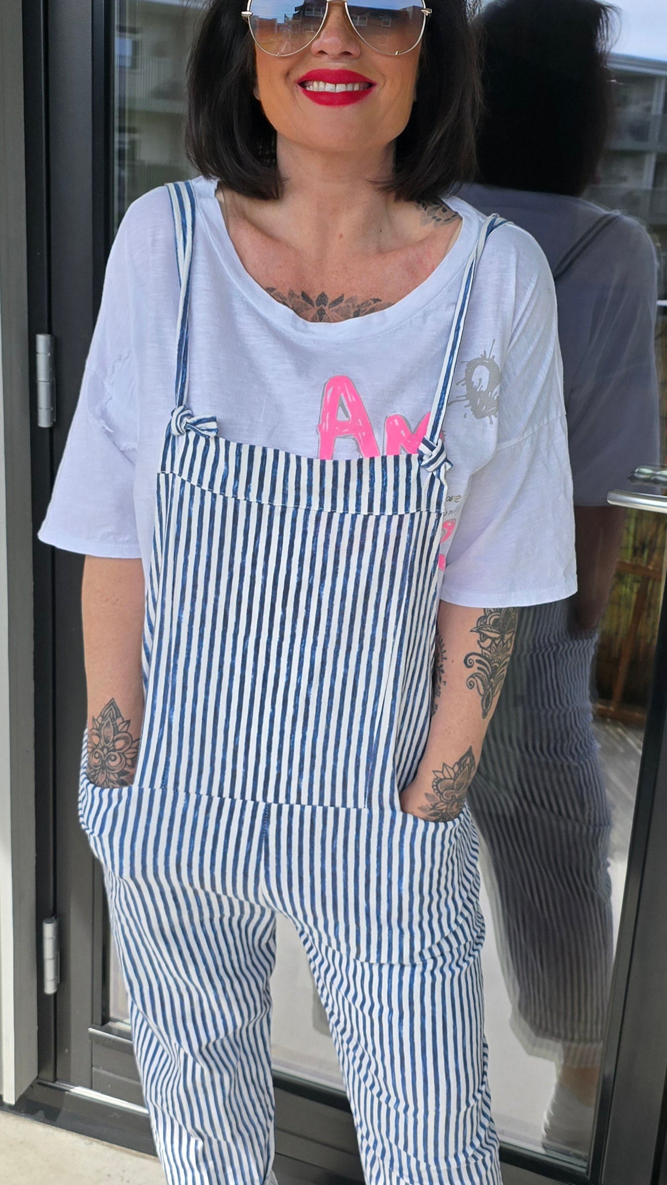 Lise jumpsuit blå striper