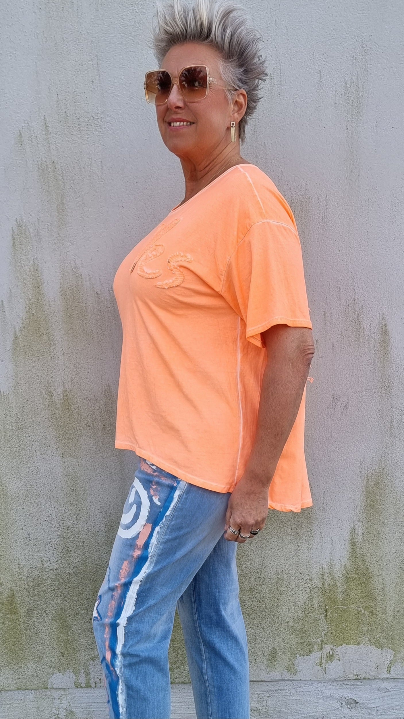 Yes/no t-skjorte orange