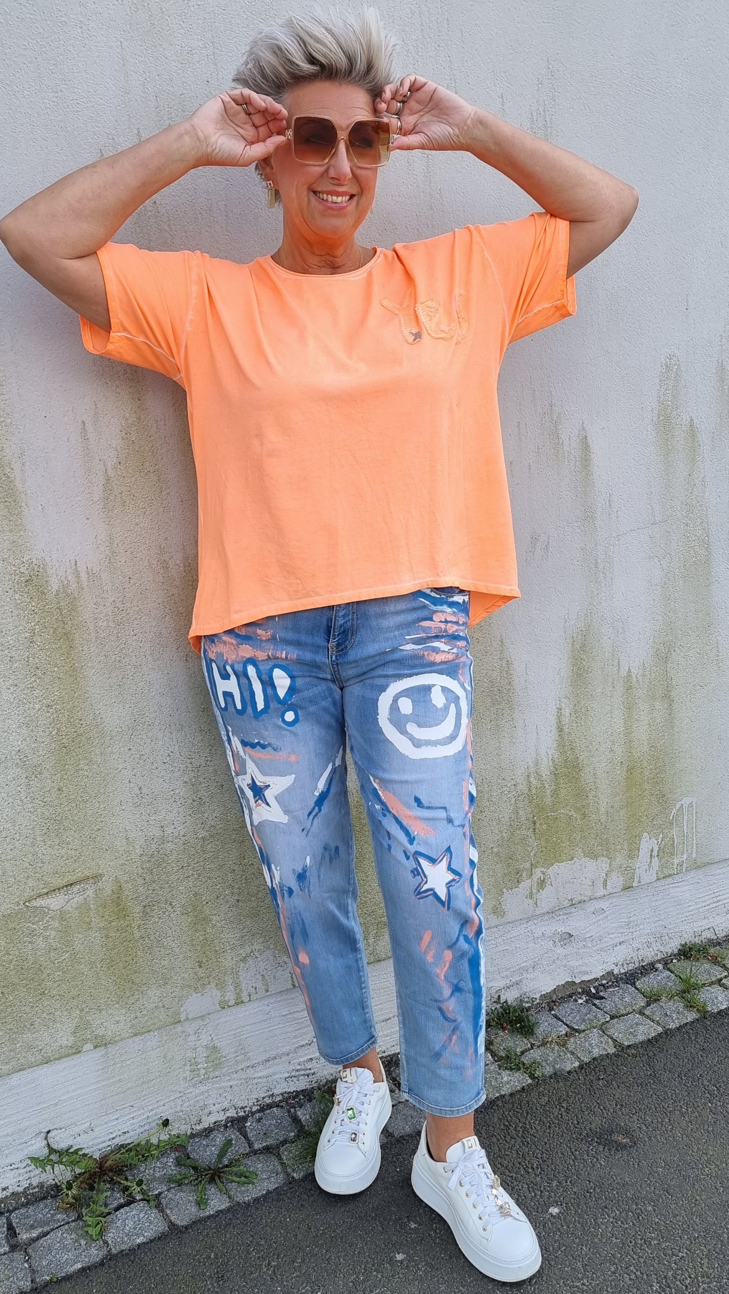 Yes/no t-skjorte orange