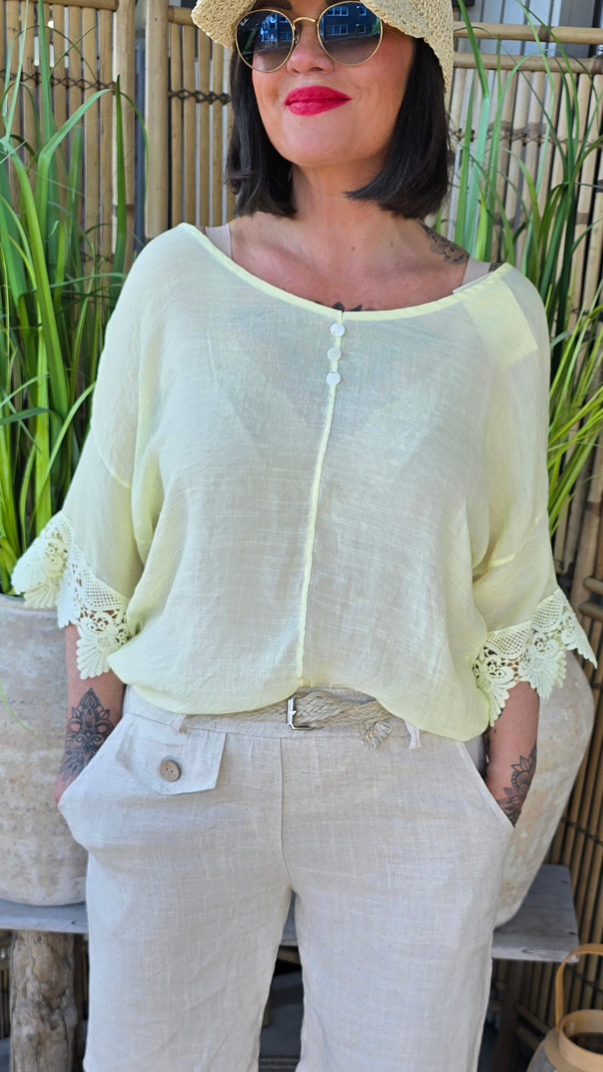 Frida bluse gul