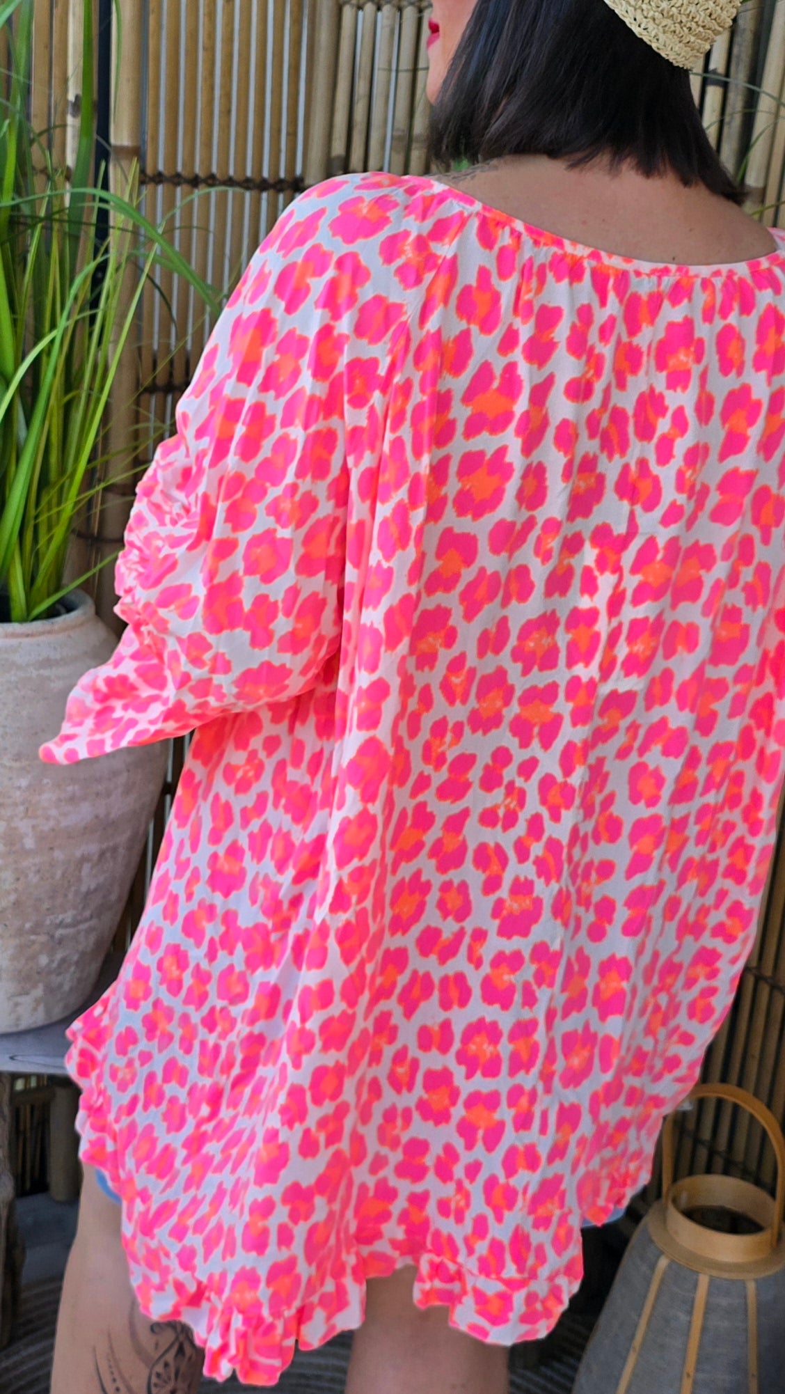 Ina leo bluse rosa