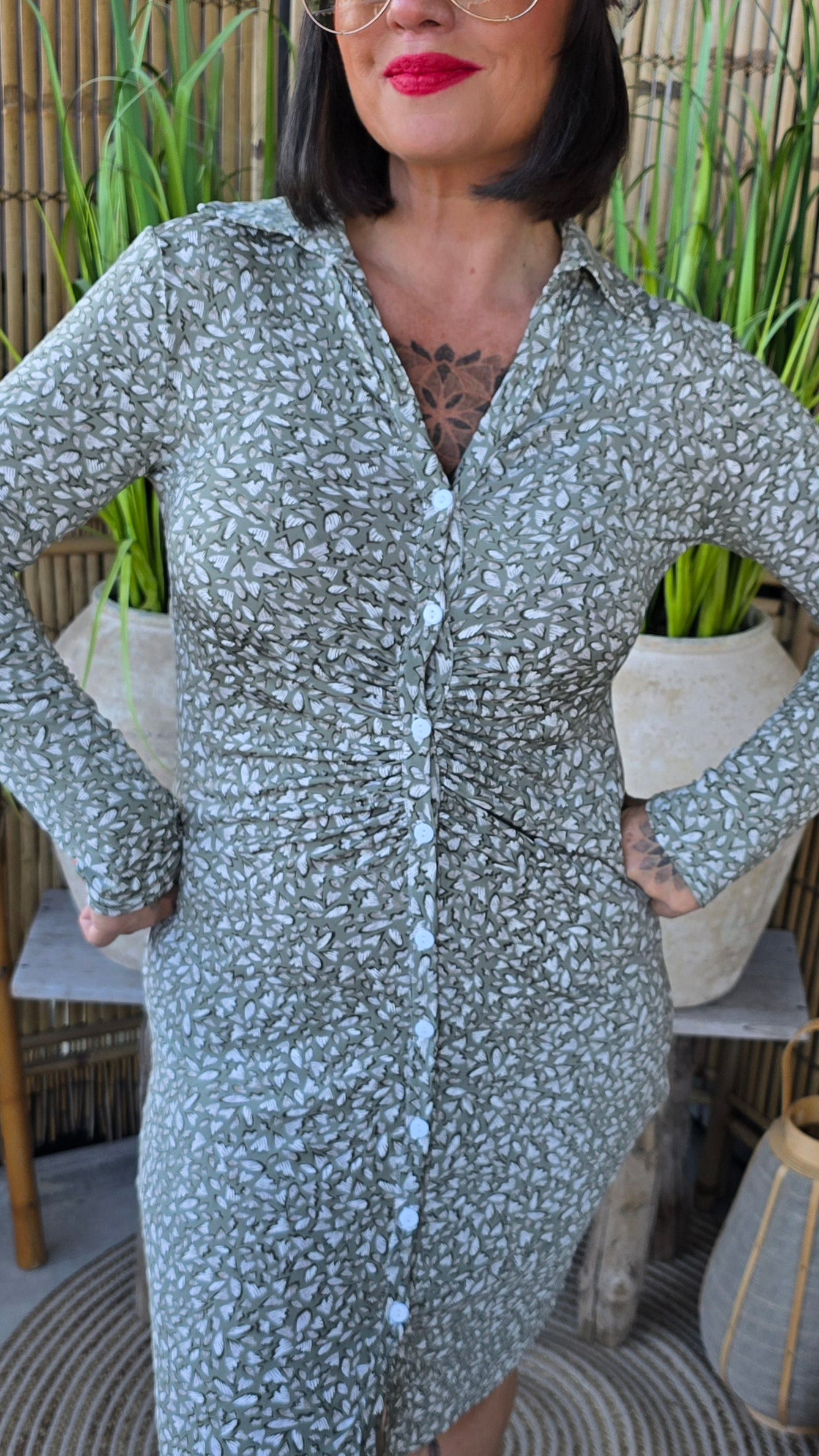 Clara kjole kaki