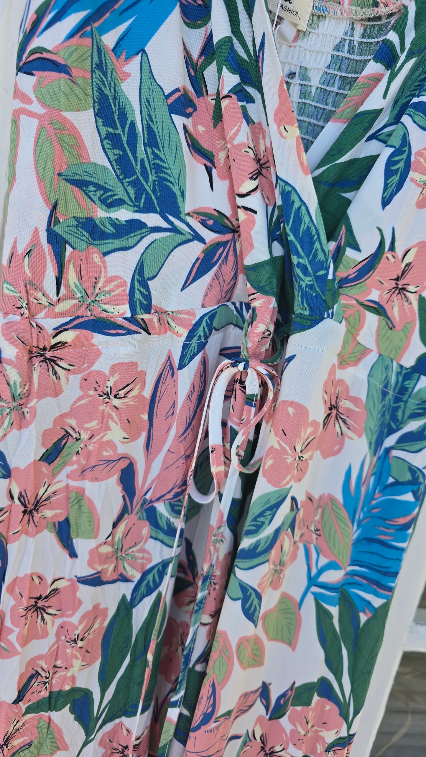 Sofie kjole hvit med blomster