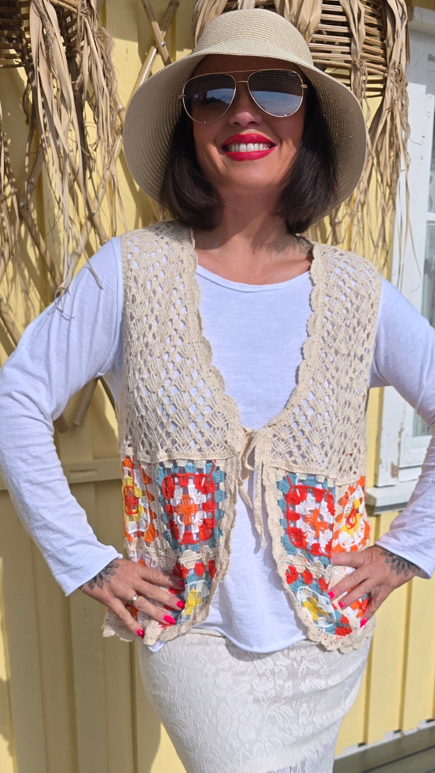 Frida vest beige