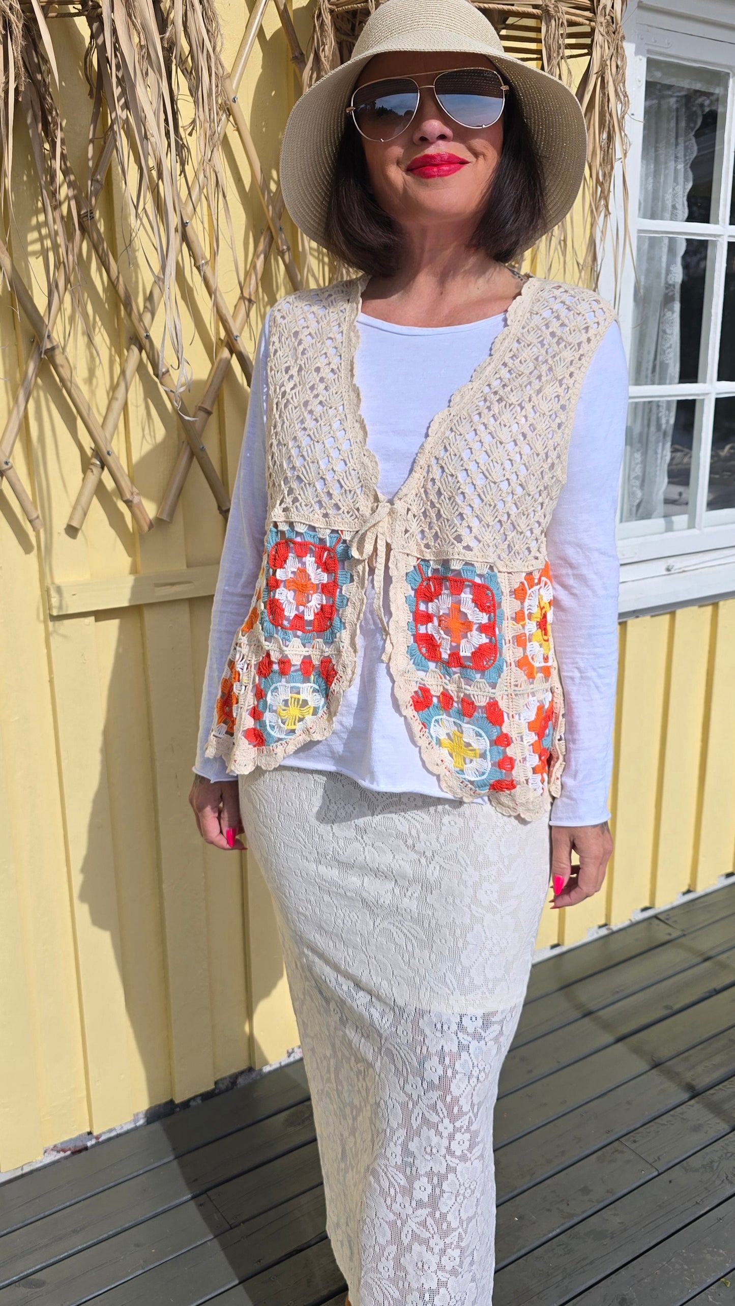 Frida vest beige