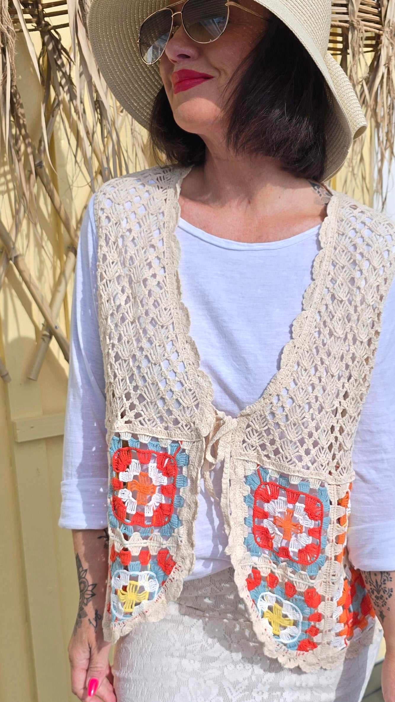 Frida vest beige