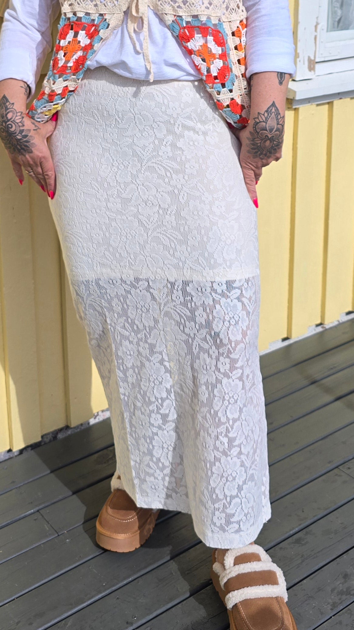 Line blonde skjørt beige