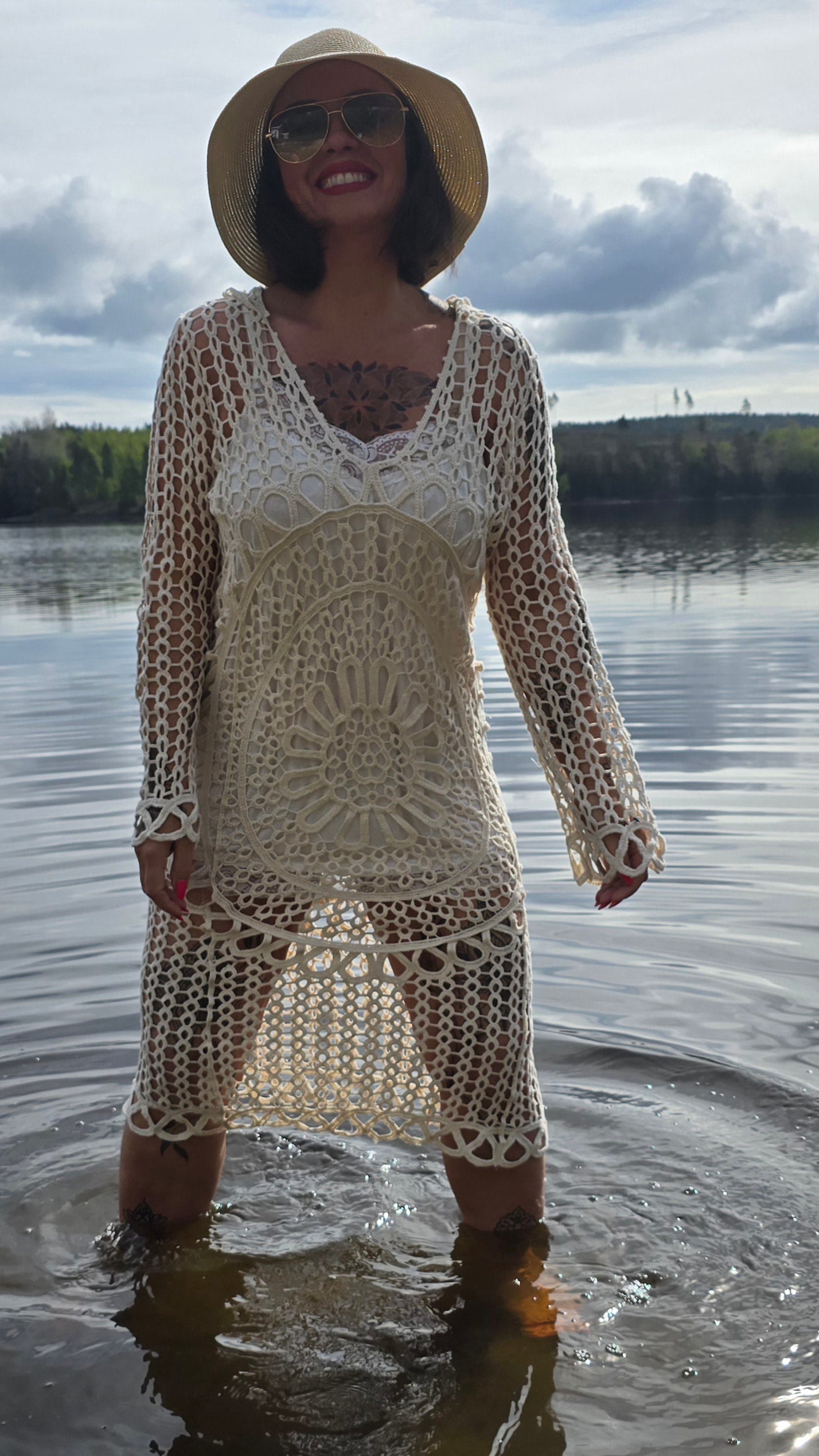 Siri hette kjole beige
