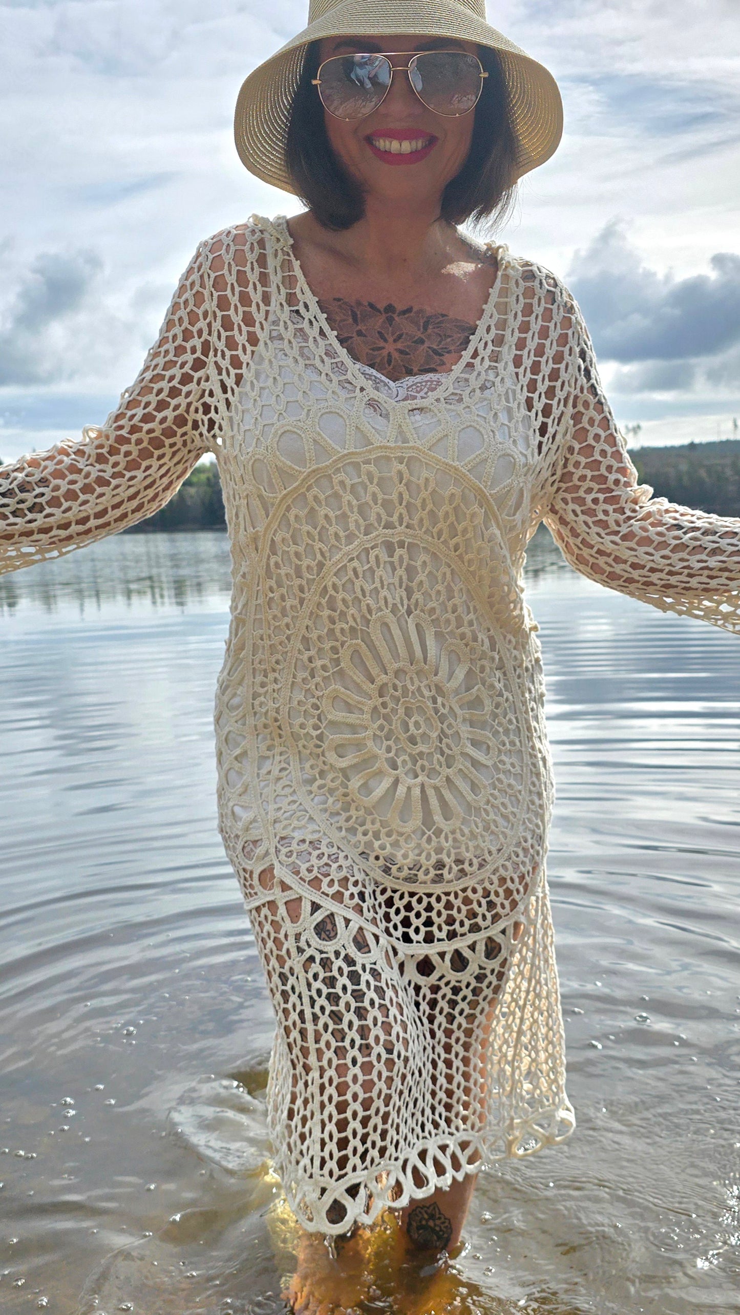 Siri hette kjole beige