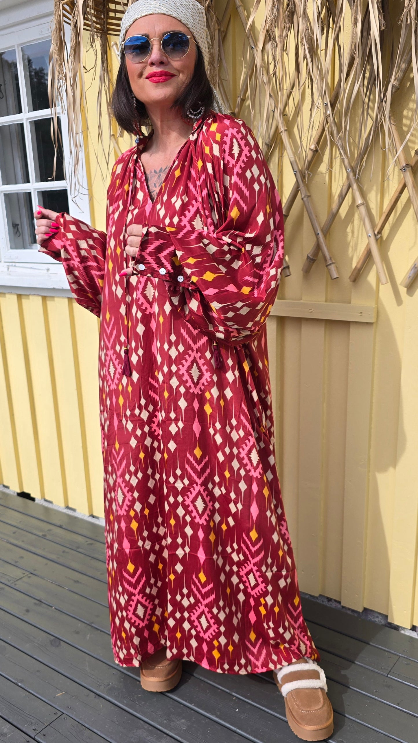 Jackie kjole mørk rød