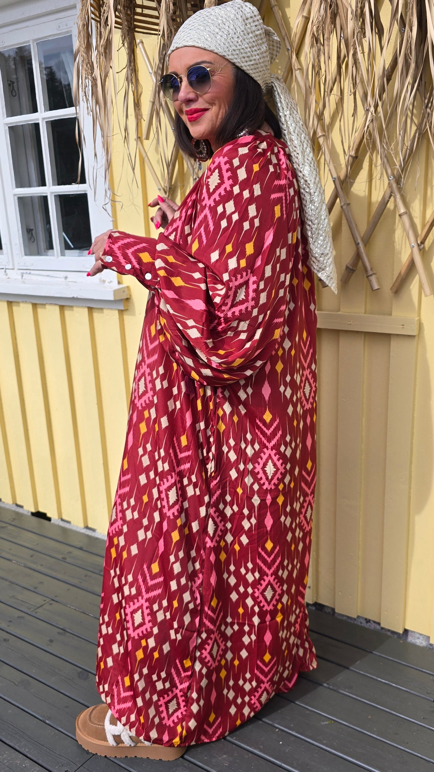 Jackie kjole mørk rød
