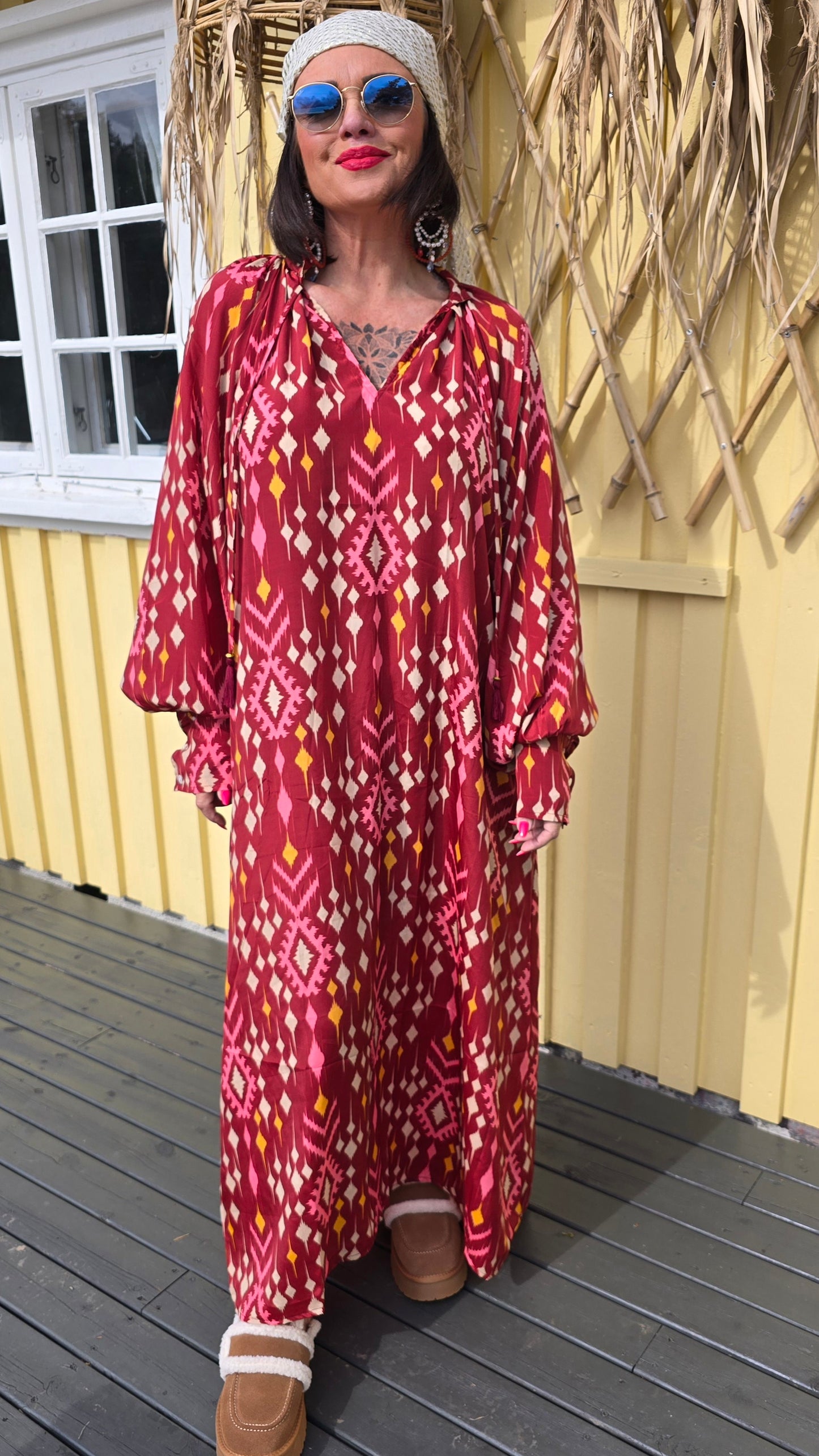Jackie kjole mørk rød